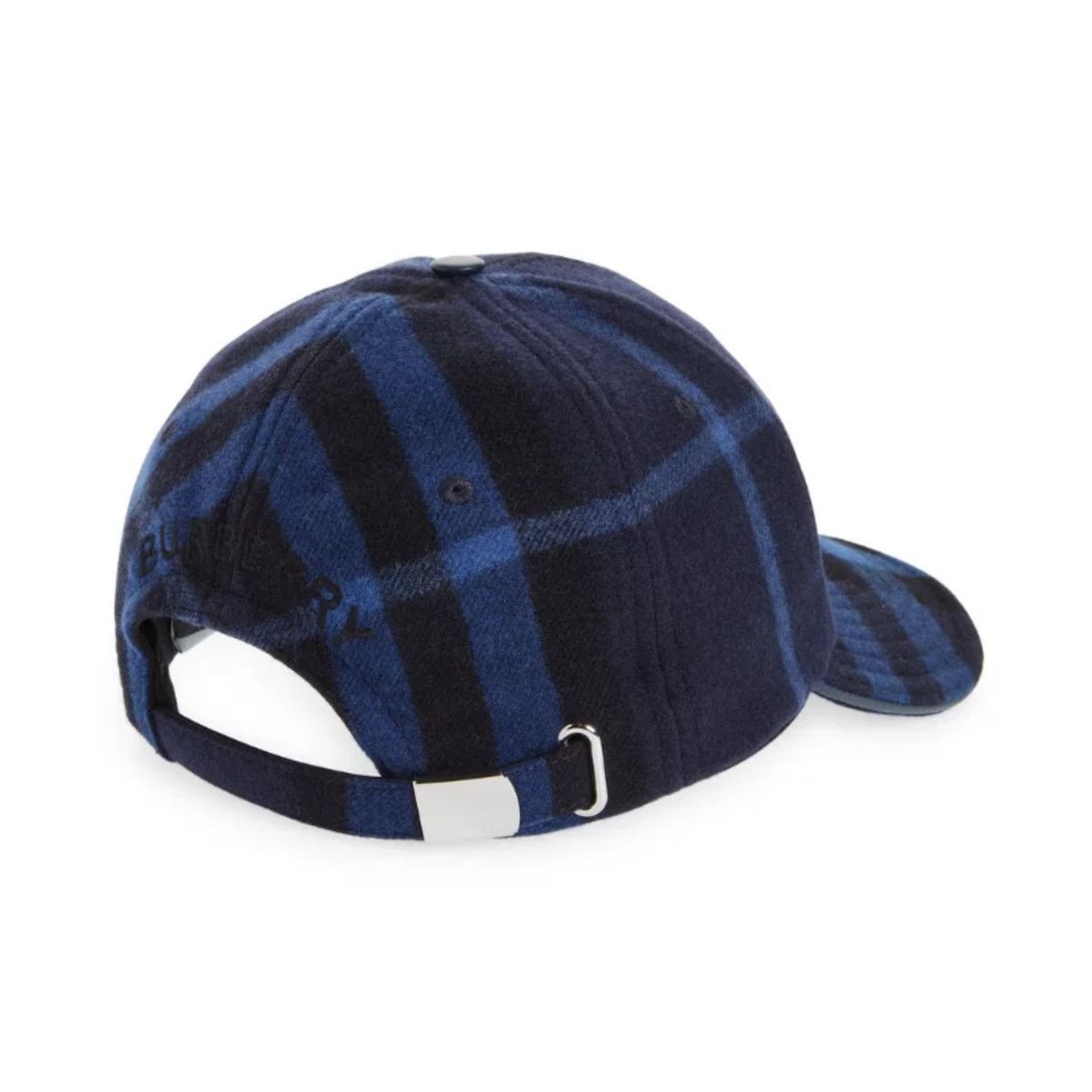 Burberry 🔴 Burberry Wool Check Baseball Cap - Ink Blue Black - XS Size ONE SIZE - 4 Thumbnail