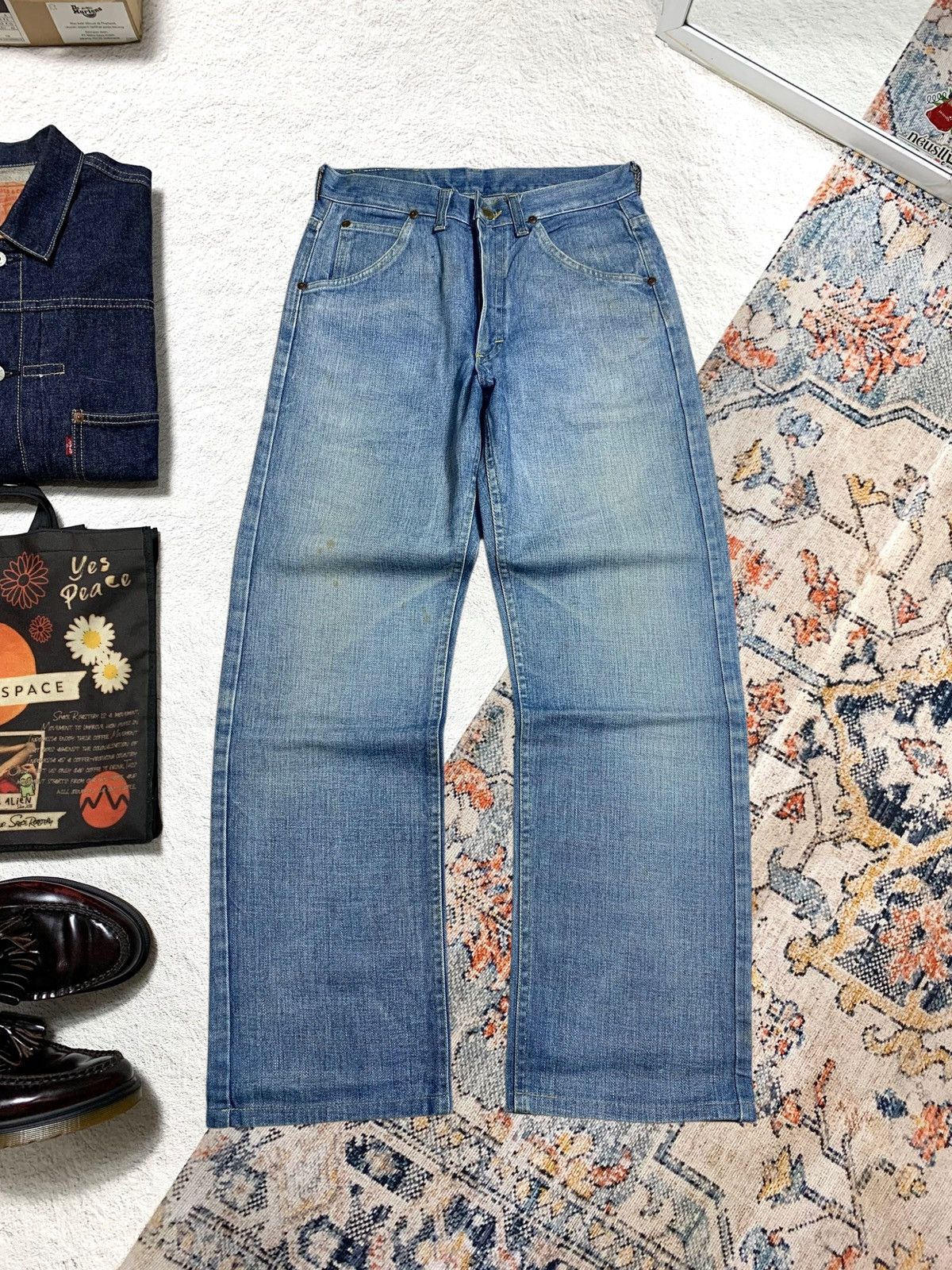 Lee 💥 True Vtg 60/70s Lee Riders Talon Zipper Made In USA 🇺🇸 Size US 30 / EU 46 - 11 Thumbnail