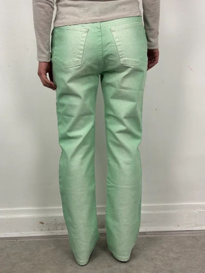 Roberto Cavalli 2000s Roberto Cavalli Mint Green Faded Jeans Size 25" / US 0 / IT 36 - 4 Thumbnail
