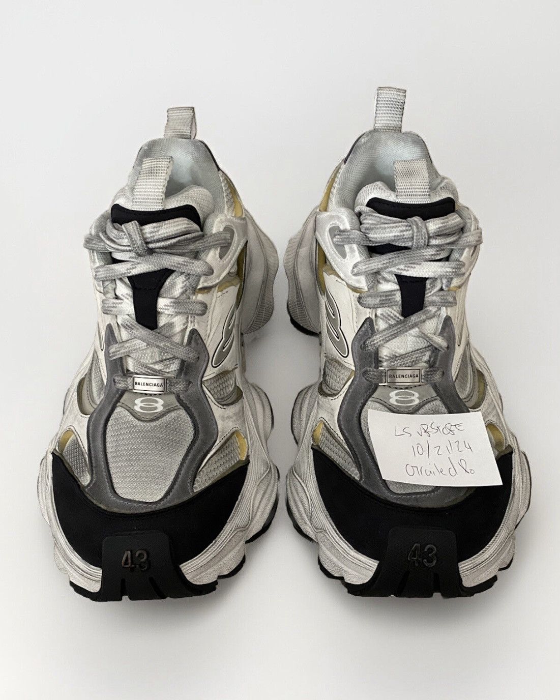 Balenciaga Cargo Sneaker White/ Grey 43 - Footwear