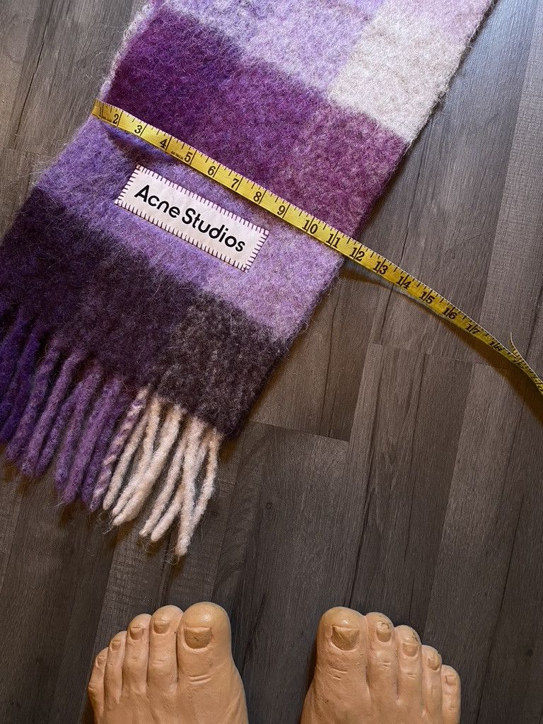 Acne Studios SS2025 Acne Studios Custom Mohair Checked Fringed Scarf Size ONE SIZE - 11 Thumbnail