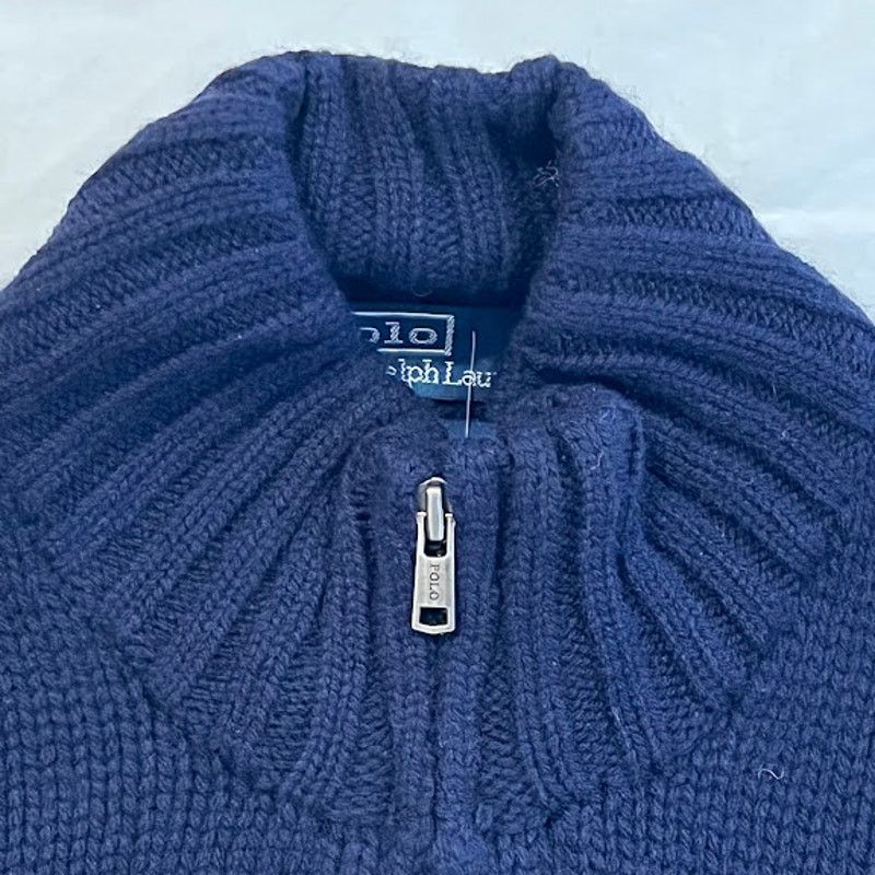 Polo Ralph Lauren NWT VTG NOS Polo Ralph Lauren Wool Mock Full Zip Sweater Size US XL / EU 56 / 4 - 4 Thumbnail