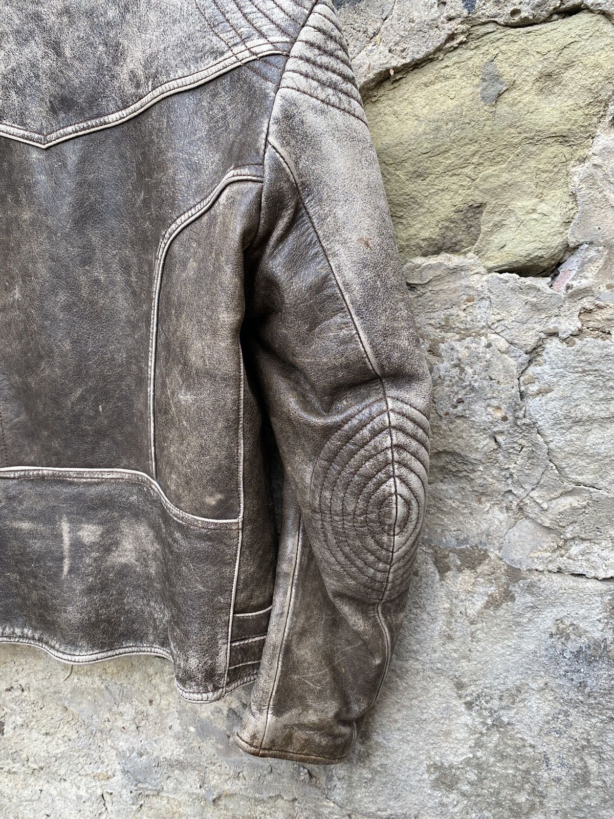 Vintage Rare Vintage 80s True Punk Distressed Leather Biker Jacket Size US M / EU 48-50 / 2 - 12 Thumbnail