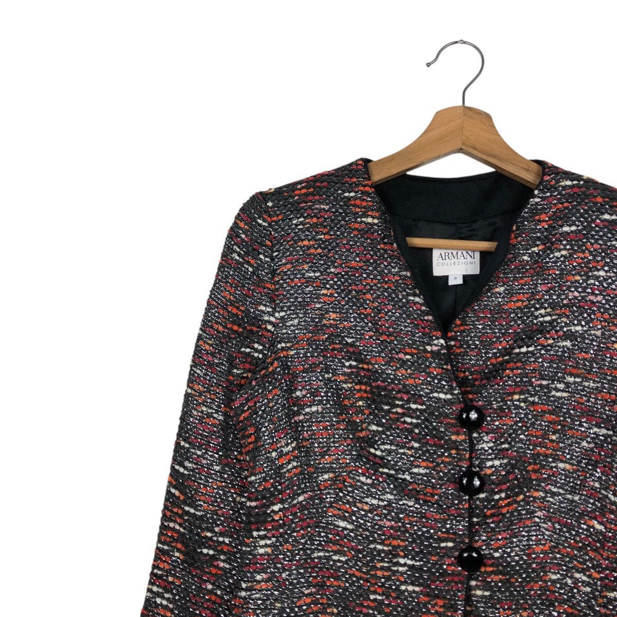 Armani Collezioni Armani Collezioni Textured Knit Button Jacket Size M / US 6-8 / IT 42-44 - 8 Thumbnail