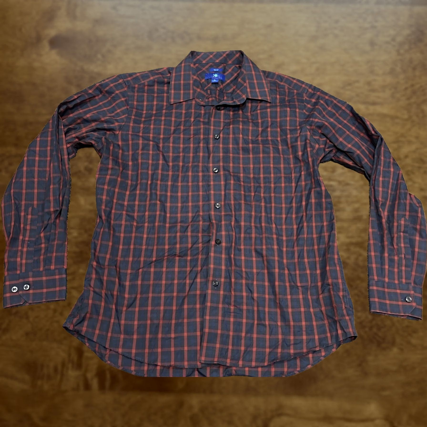Egara Egara Shirt Adult XL Multicolor Slim Fit Non Iron Check Button Up Mens Size US XL / EU 56 / 4 - 1 Thumbnail