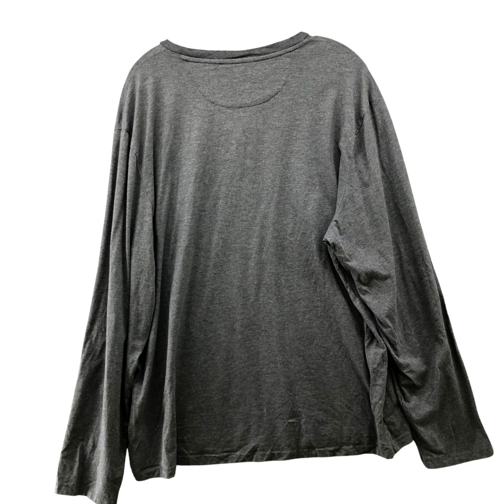 Calvin Klein Calvin Klein Liquid Touch Long Sleeve T Shirt Mens XXL Gray V-Neck Cotton Size US XXL / EU 58 / 5 - 2 Thumbnail