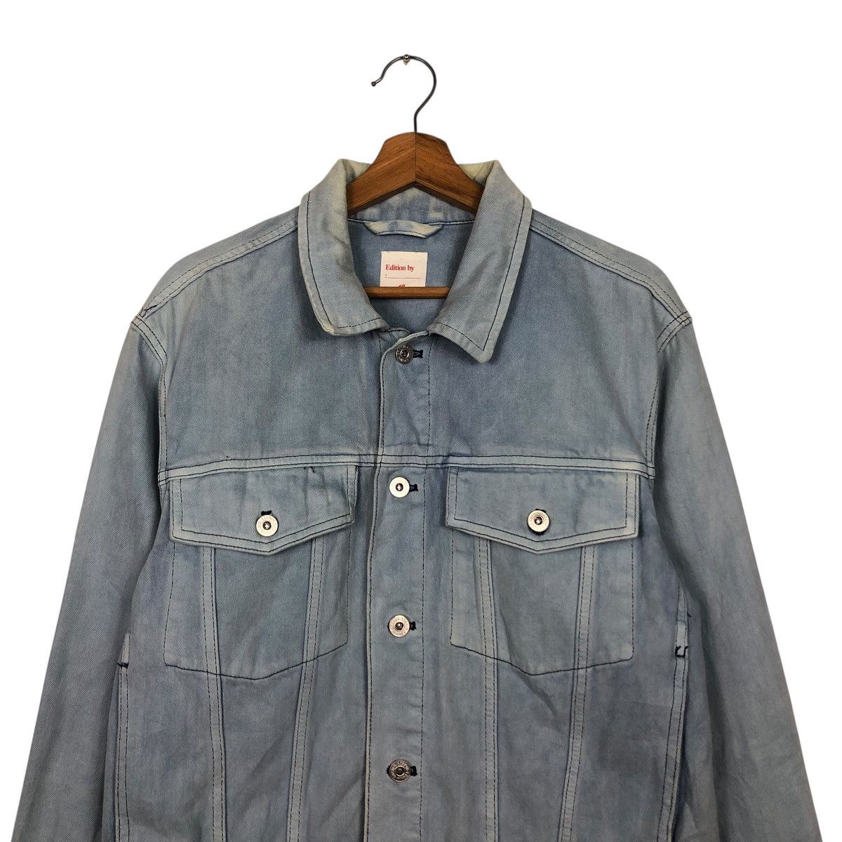 Japanese Brand × Vintage 📌Vintage Trucker Denim Jacket H&M Biker Issey Miyake Size US M / EU 48-50 / 2 - 4 Thumbnail