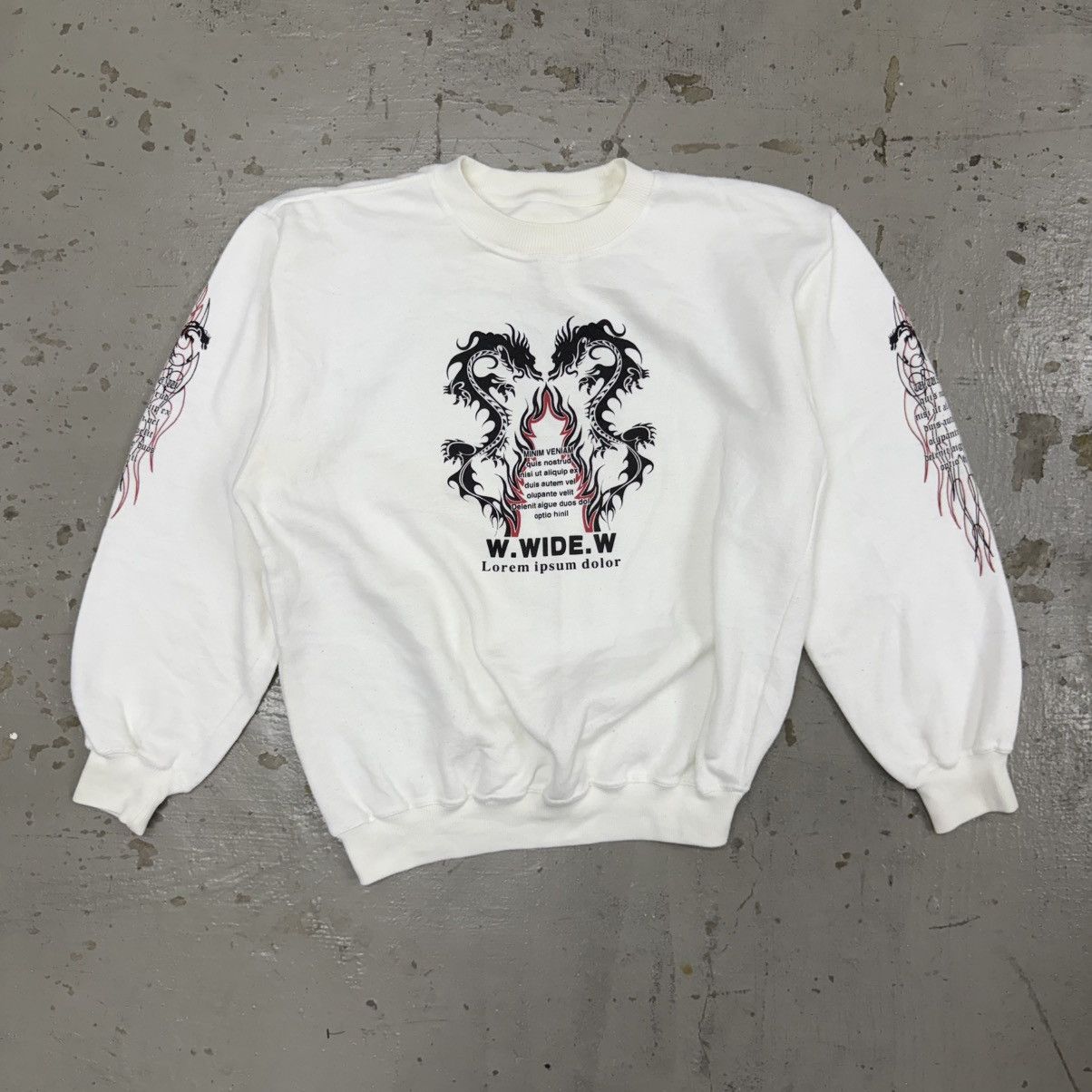 Beauty Beast Sick Lorem ipsum Dragon Tribal Poem Punk Riot Sweatshirt Size US L / EU 52-54 / 3 - 2 Thumbnail