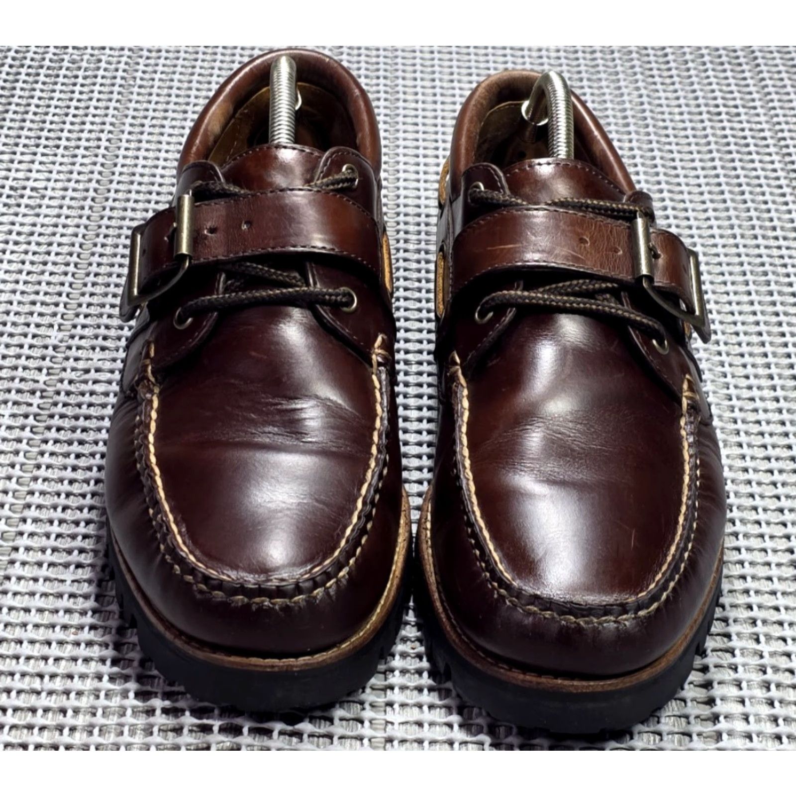 J.Crew J.CREW Hampshire Leather Dark Burgundy Buckle Derby Loafer Sz 10 Vibram Sole Leather Upper Leather Lining Dress Mens Shoes Size US 10 / EU 43 - 7 Thumbnail