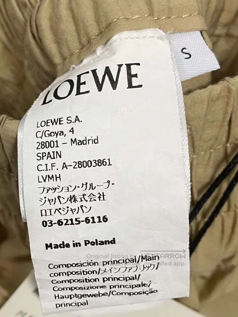 Loewe Loewe size S Khaki embroidered logo casual pants Size 27" / US 4 / IT 40 - 5 Thumbnail