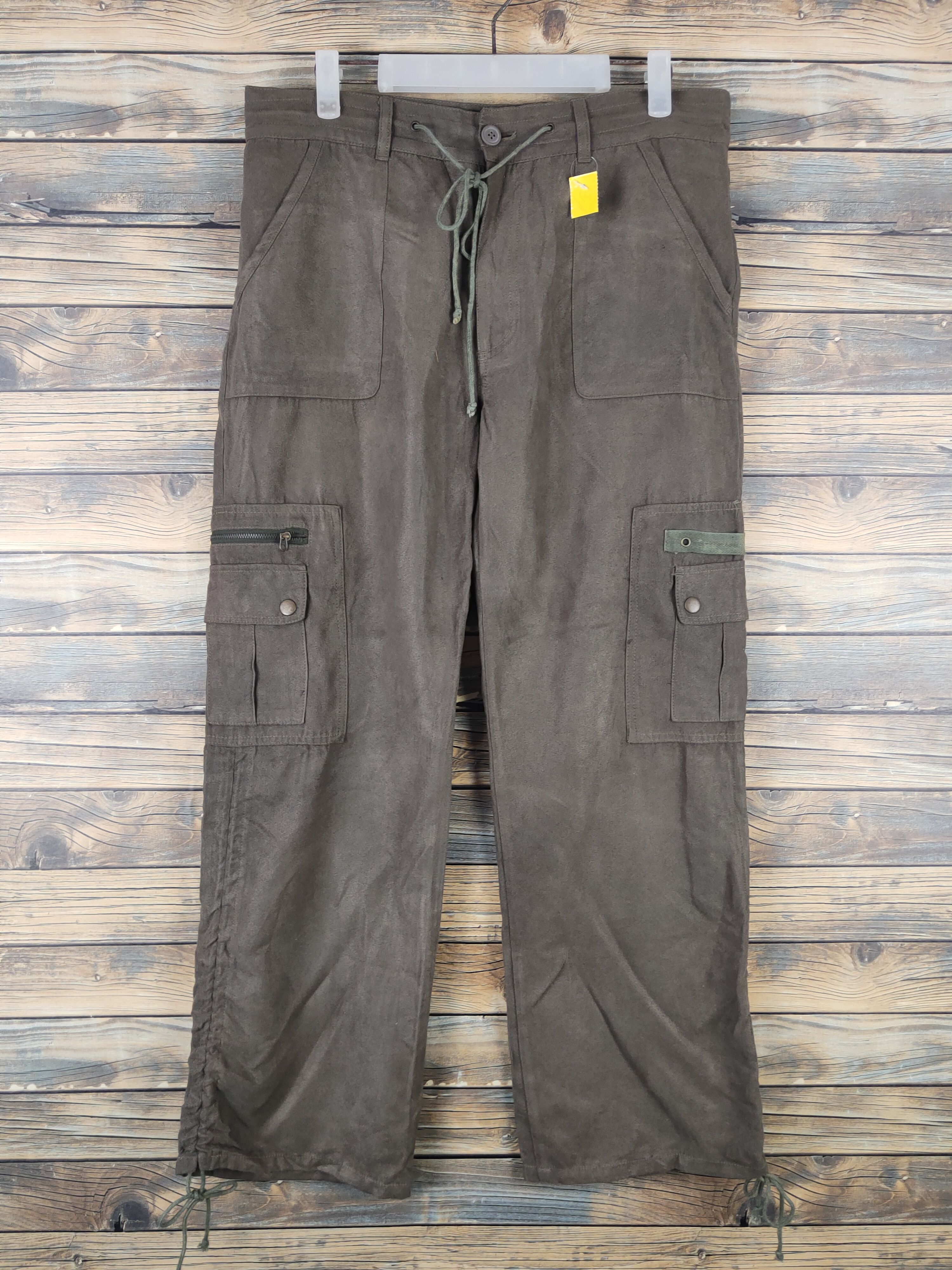 Japanese Brand DL Paleo Brown Multipocket Cargo Pants #2445 Size 31" - 1 Thumbnail