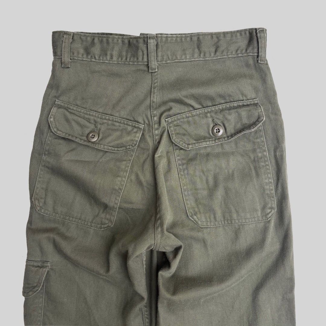 Vintage US Army 1970 70s Vintage OG 107 W28 L32 USA Fatigue Trousers Size US 28 / EU 44 - 4 Thumbnail