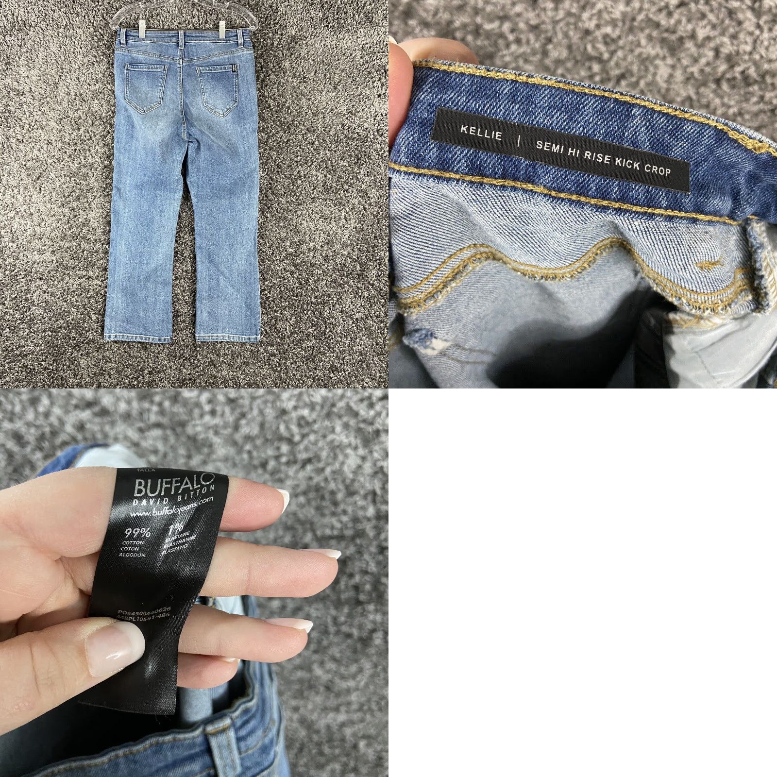 Buffalo David Bitton VINTAGE? No— Buffalo David Bitton Kellie Semi Hi Rise Kick Crop Jeans Women Adult 30 Blue Cropped Women 30 Size 30" / US 8 / IT 44 - 8 Thumbnail