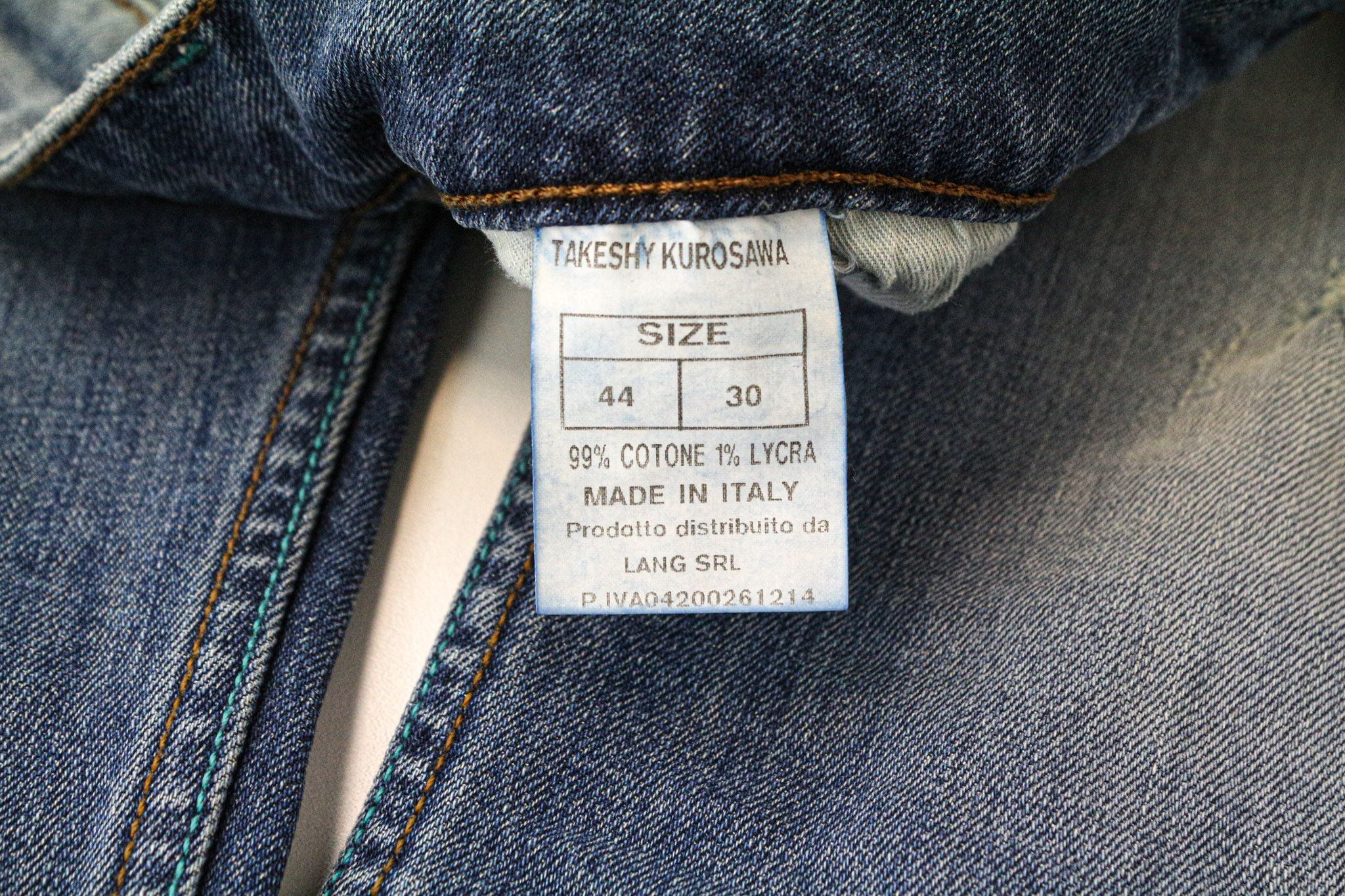 Takeshy Kurosawa TK75 W30 Blue Slim Distressed Stretch Jeans 75906 Size US 30 / EU 46 - 5 Thumbnail