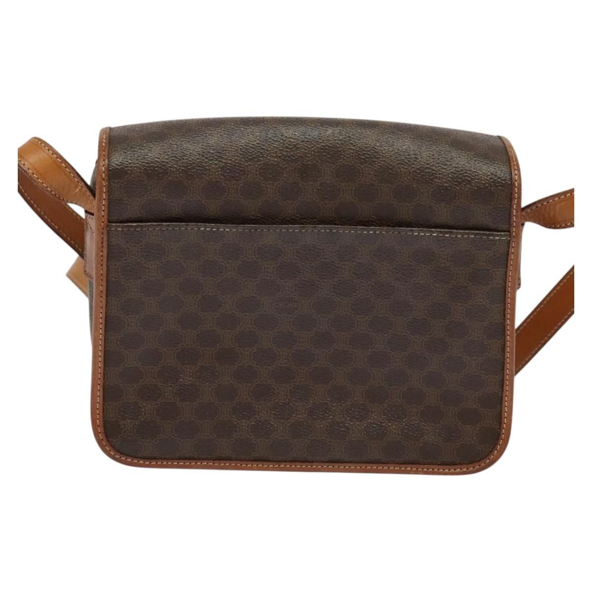 Celine CELINE Macadam Canvas Shoulder Bag Pvc Brown Gold Size ONE SIZE - 3 Thumbnail