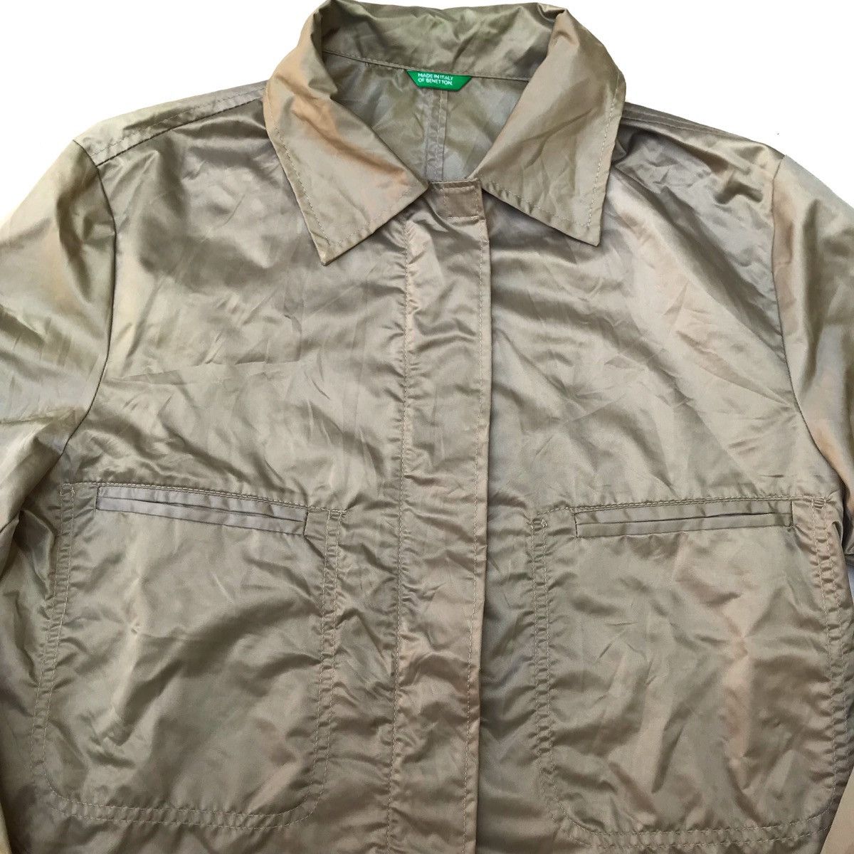 Japanese Brand × United Colors Of Benetton United Colors of benetton Linen blend nylon jacket Gold Mus Size US XS / EU 42 / 0 - 2 Thumbnail