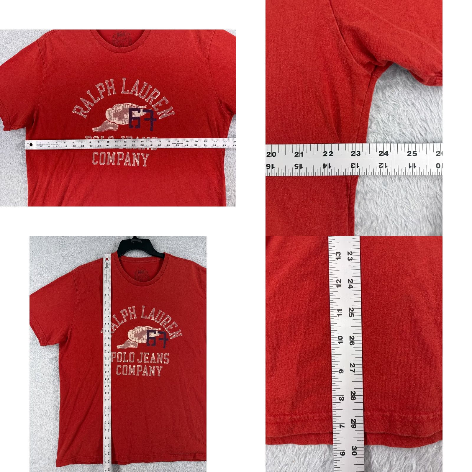 Ralph Lauren Polo Ralph Lauren Shirt Adult XL Red Logo Embroidered Crew Neck Polo Ralph Lauren Shirt Mens XL Red Size US XL / EU 56 / 4 - 8 Thumbnail