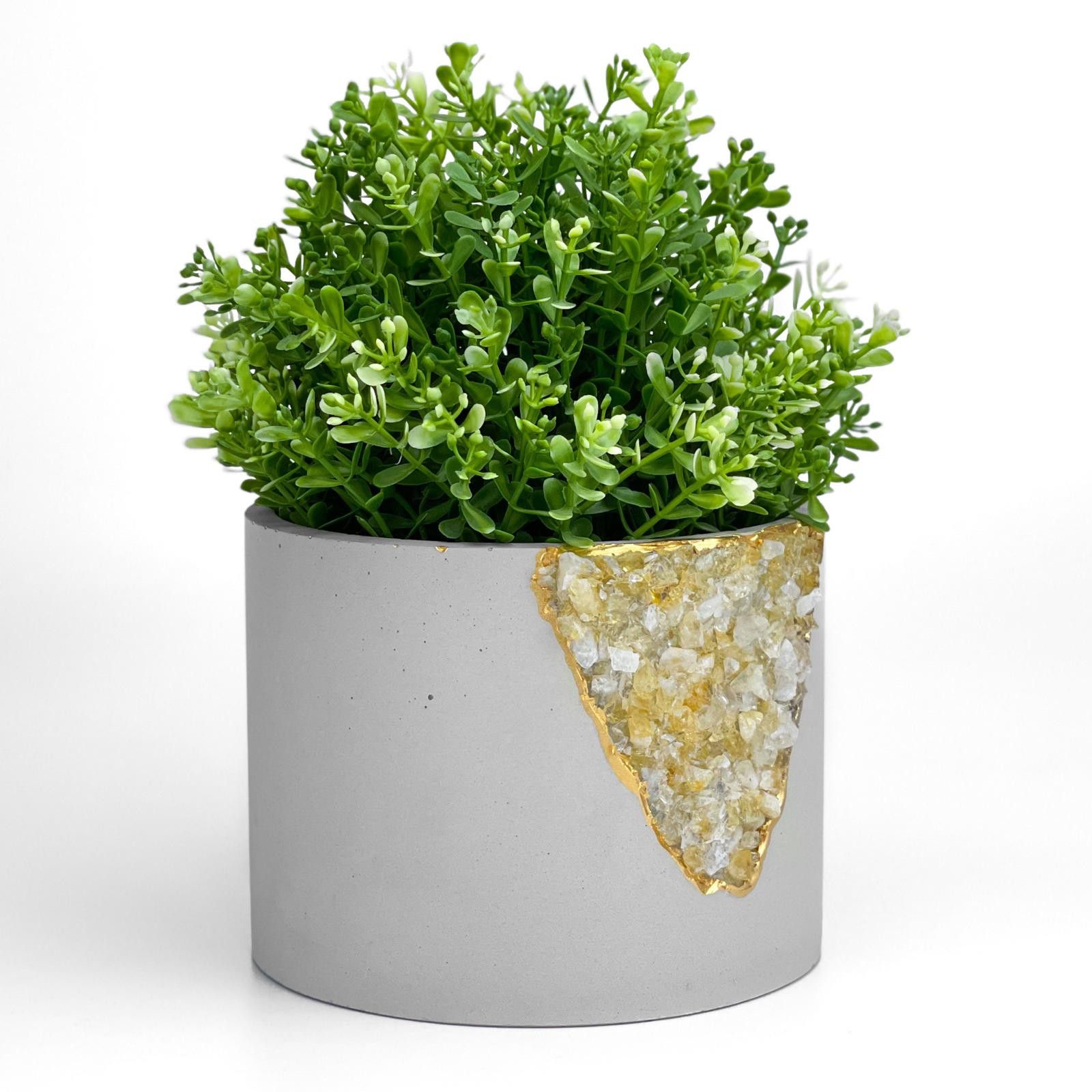 Other Large Planter, Big Geode Citrine Crystal LOVER Planter Pot Size ONE SIZE - 5 Thumbnail