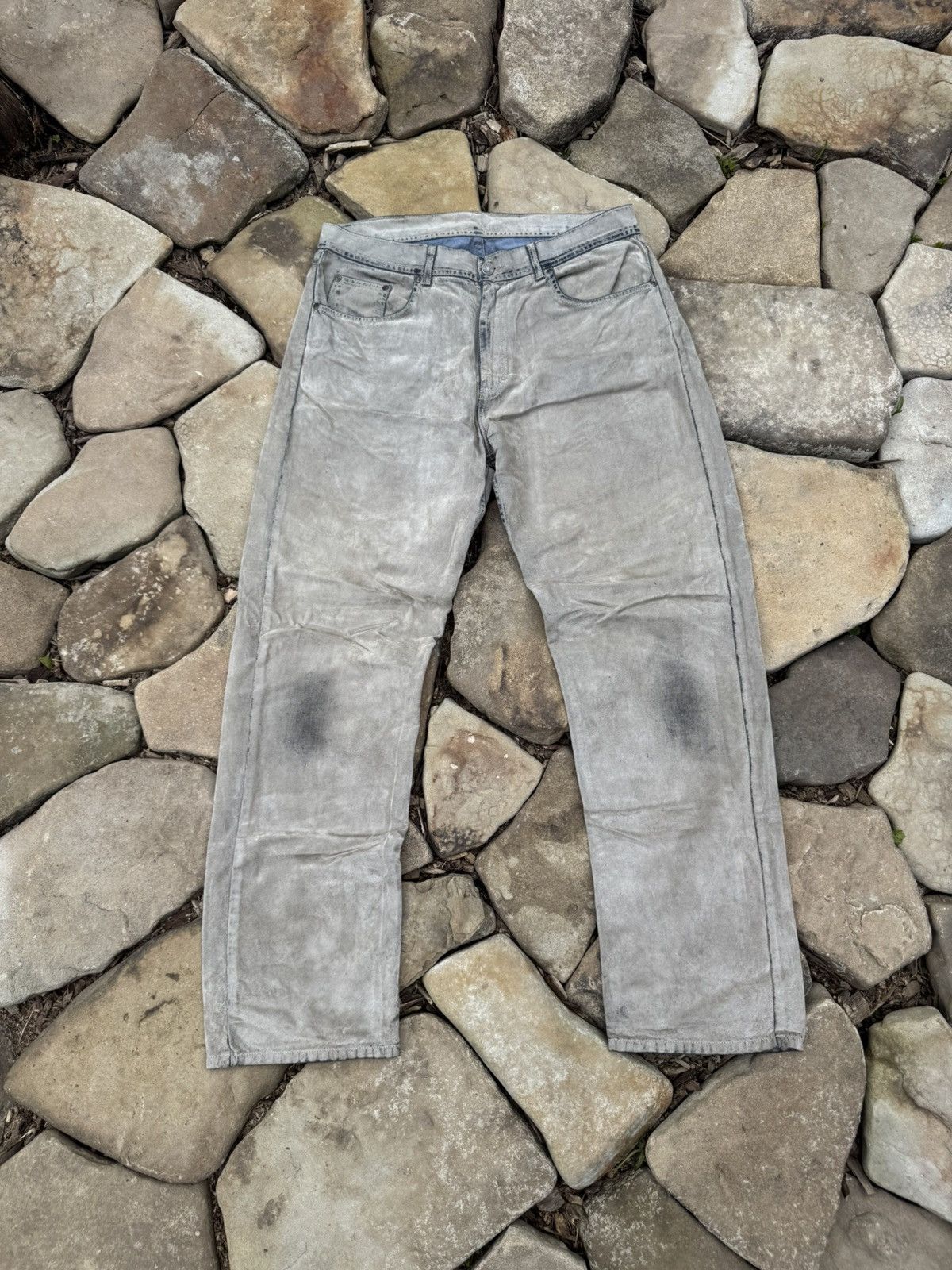 Vintage Vintage Rene Lezard Velour Y2k Distressed Pants Size US 36 / EU 52 - 6 Thumbnail