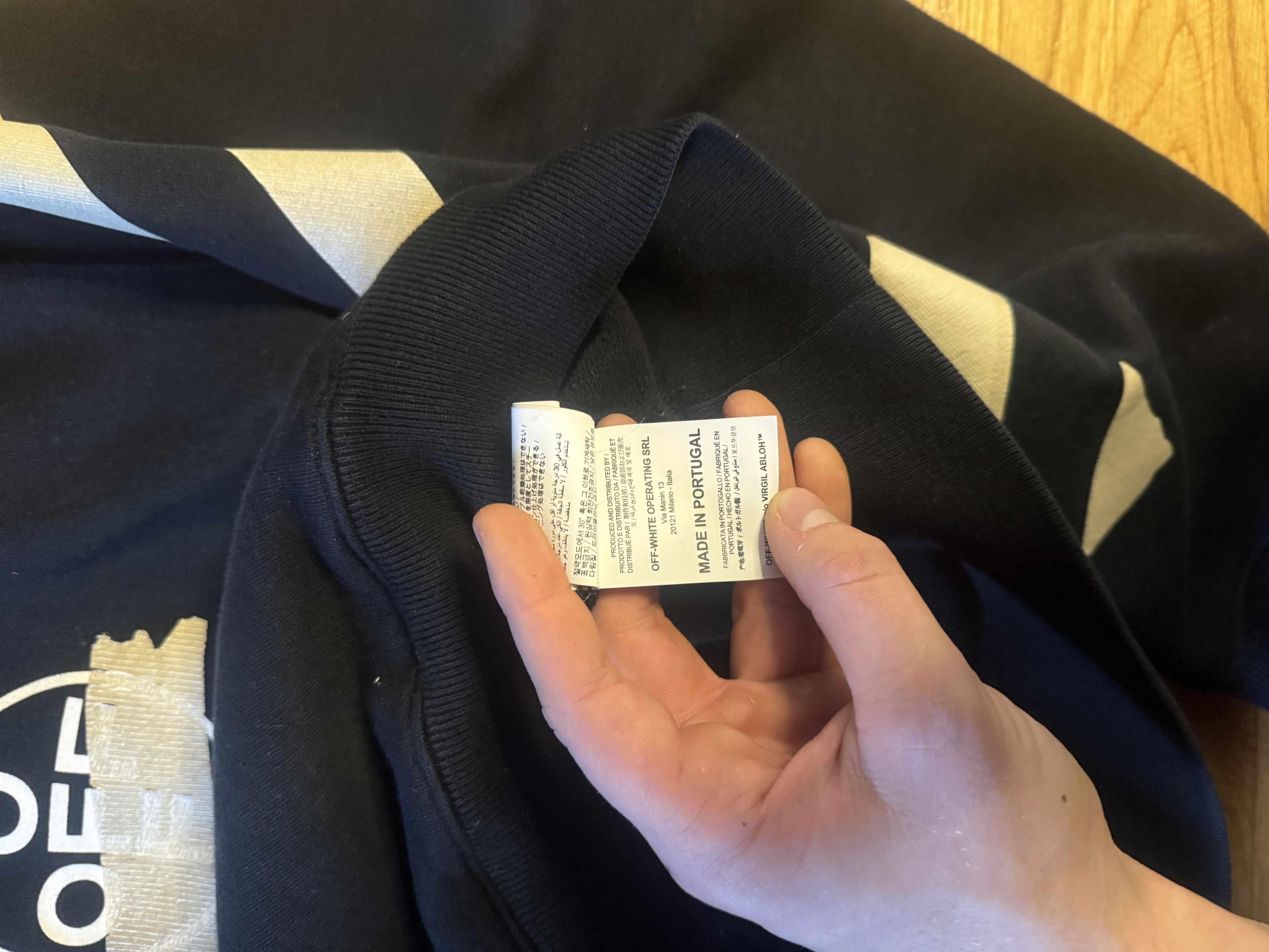 Off-White Off-White Hoodie with Tape Design Boxy Size US M / EU 48-50 / 2 - 5 Thumbnail