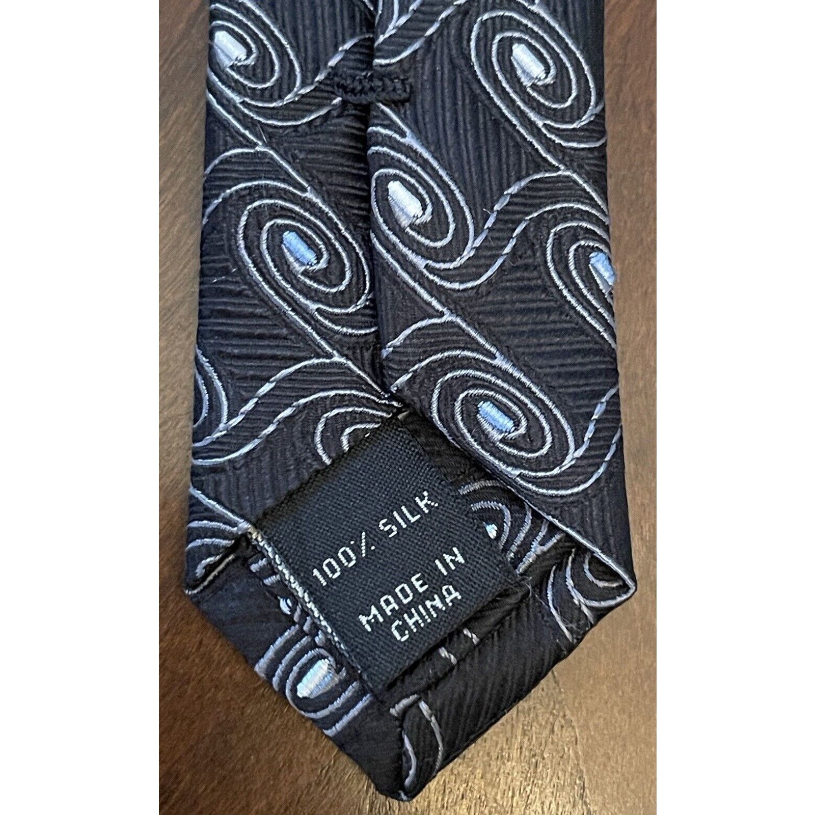 Jos. A. Bank Jos. A. Bank Black Blue 100% Silk Made In China Size ONE SIZE - 7 Thumbnail