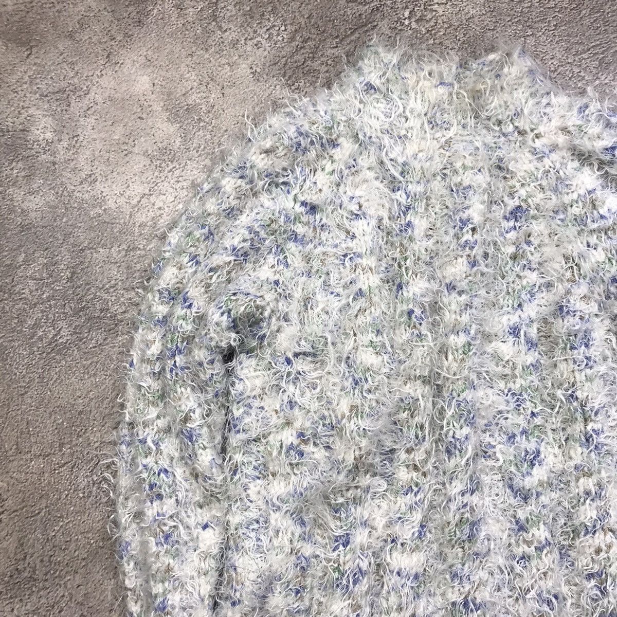 Vintage Vintage 90s Oversized Mohair Knit Sweater Abstract Grunge S Size S / US 4 / IT 40 - 2 Thumbnail