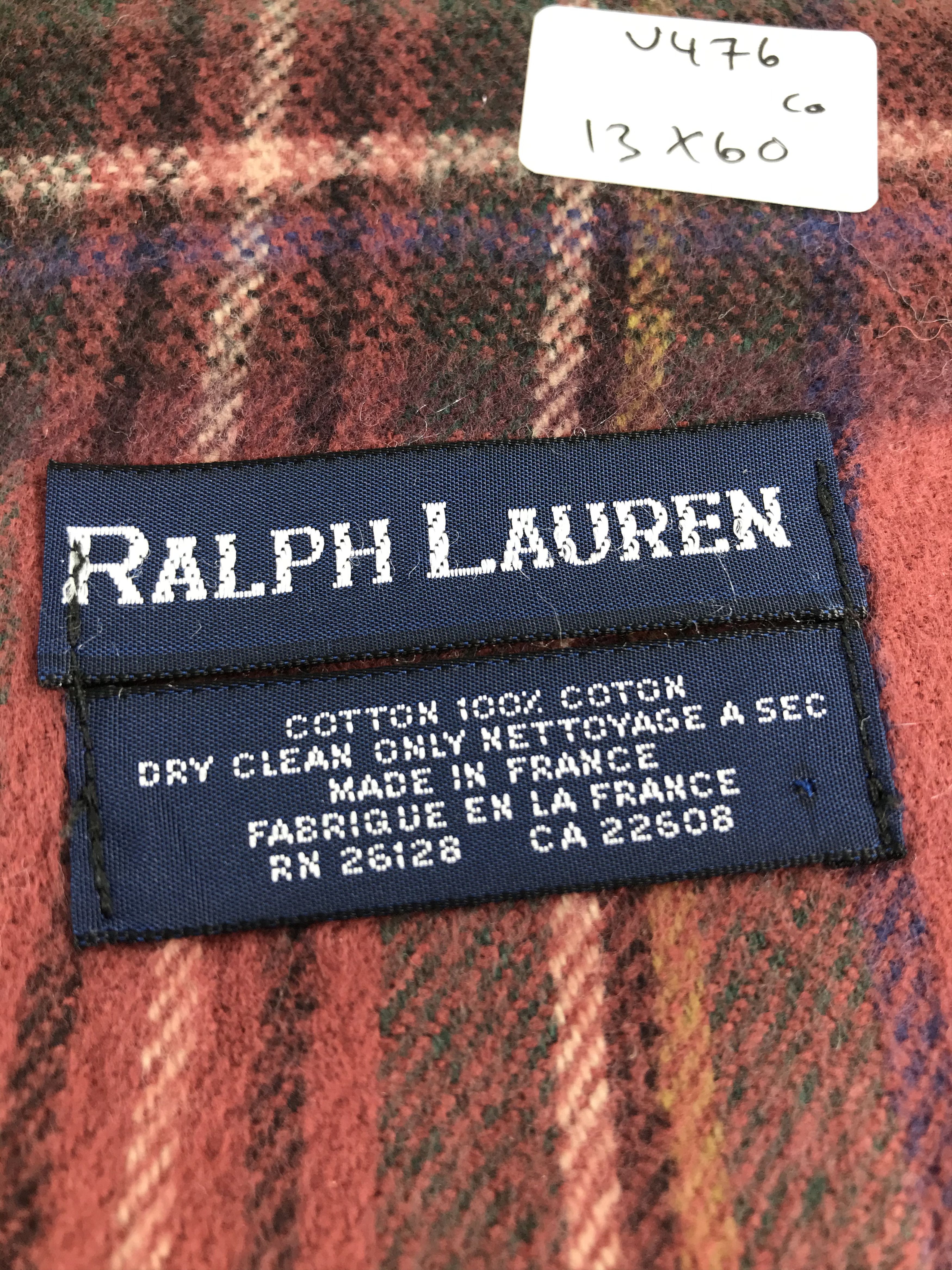 Ralph Lauren Ralph Lauren Tartan Cotton Scarf Muffler V476 Size ONE SIZE - 5 Thumbnail