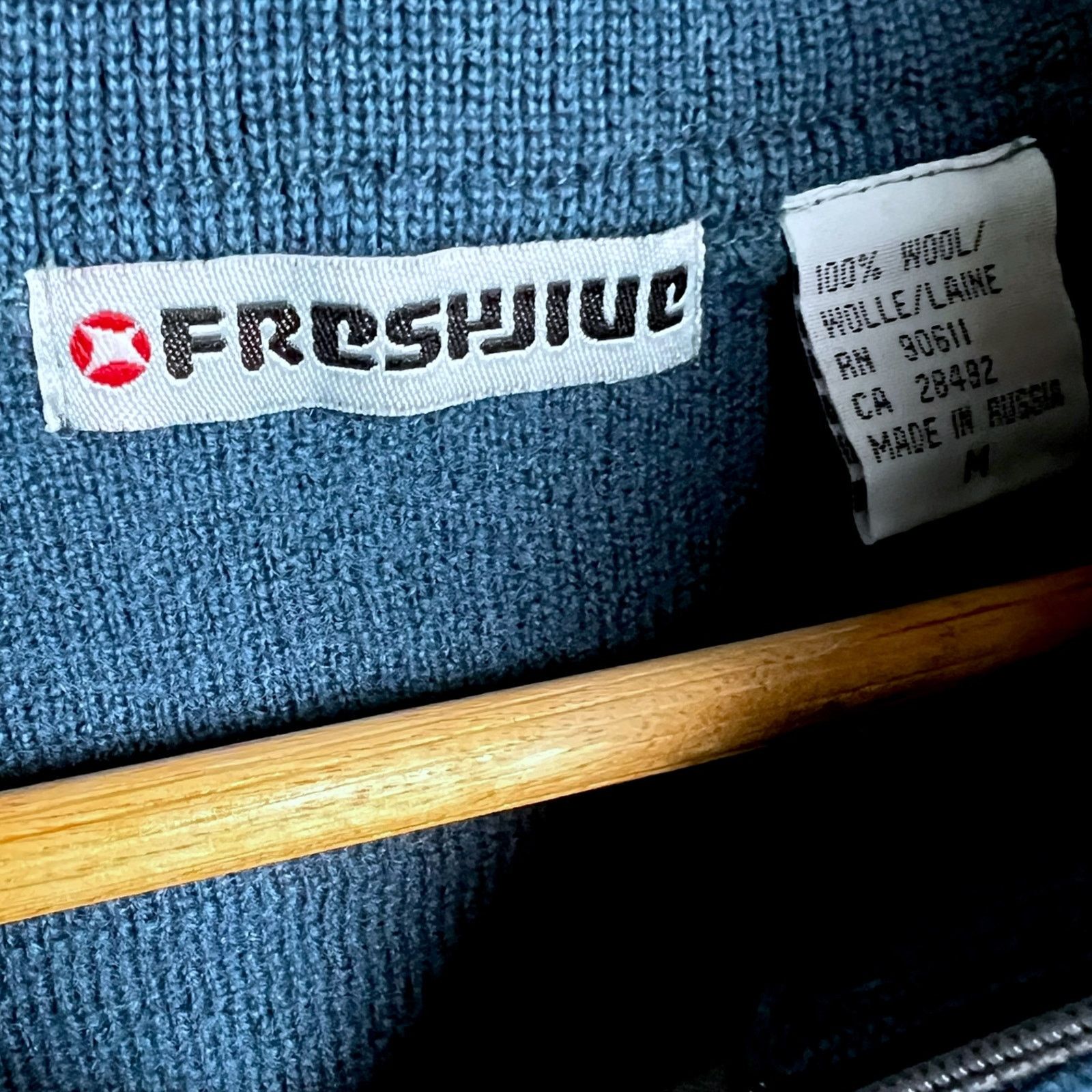 Freshjive Vintage 90s Freshjive Men's M Wool Quarter Zip Sweater NWT Size US M / EU 48-50 / 2 - 6 Thumbnail