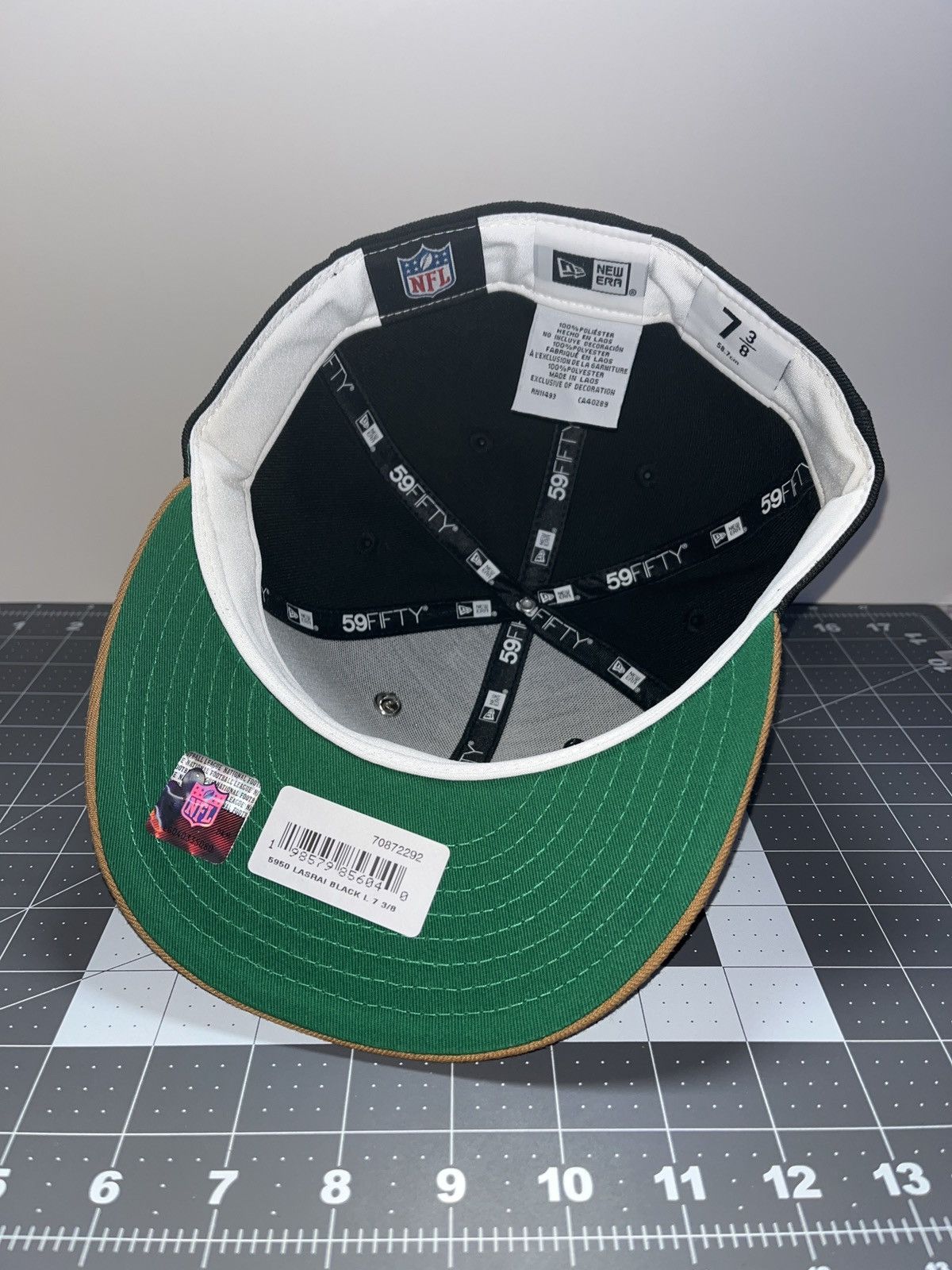 New Era Las Vegas Raiders 7 3/8 59FIFTY Black Two tone Size ONE SIZE - 6 Thumbnail