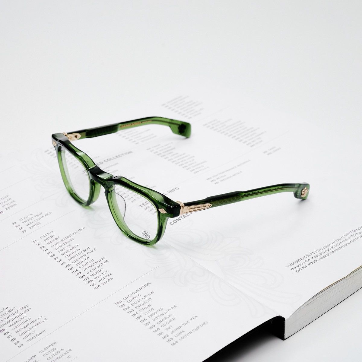 Chrome Hearts CHROME HEARTS CHIRP CHIRP DARK OLIVE GLASSES Size ONE SIZE - 1 Thumbnail