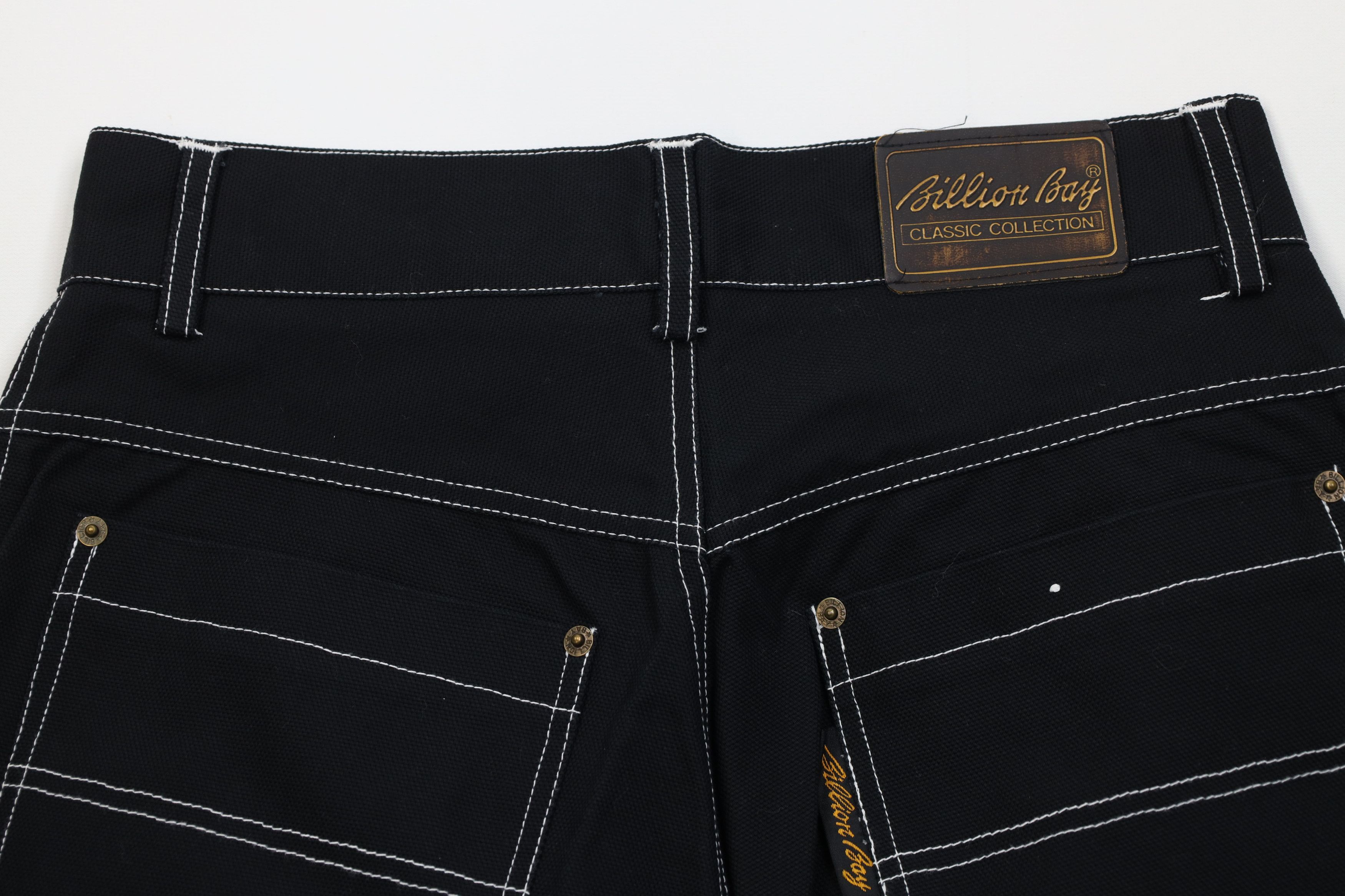 Vintage Vintage 90s Streetwear Canvas Baggy Fit Shorts Black Cotton Size US 30 / EU 46 - 9 Thumbnail