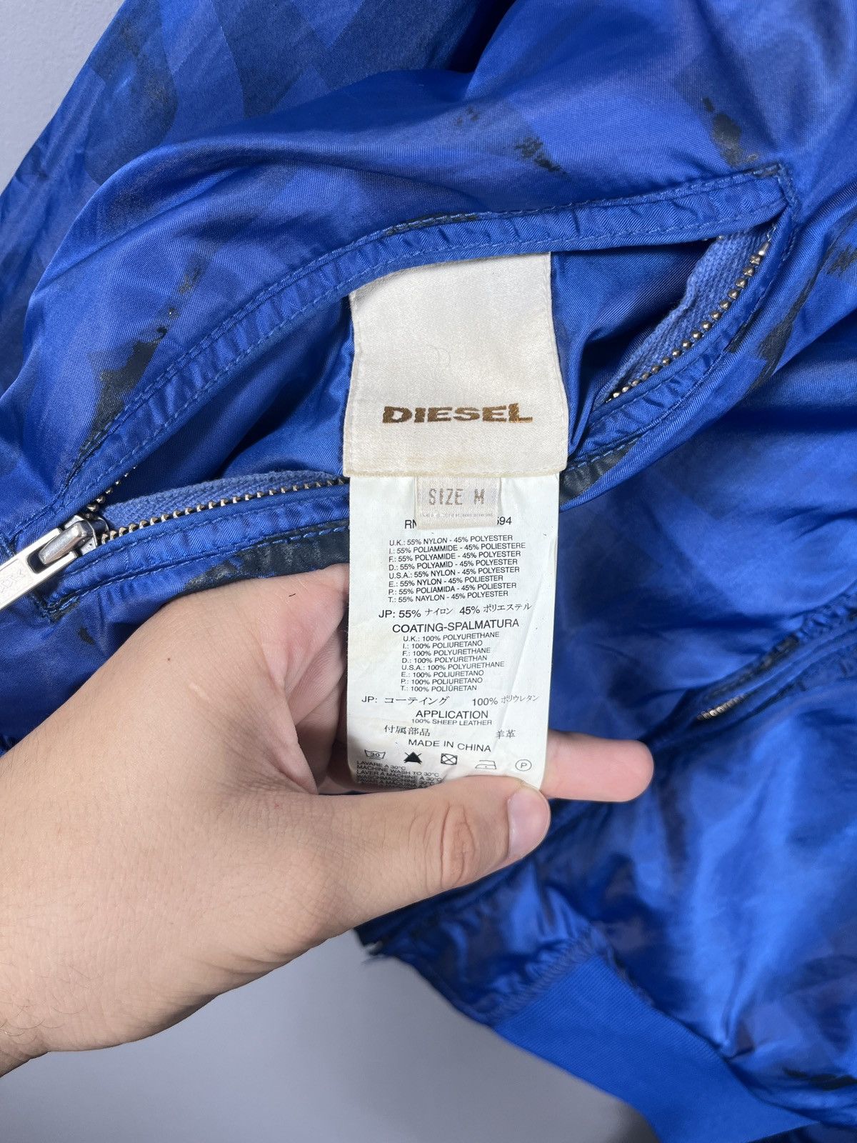 Diesel Vintage reversible bomber jacket diesel monogram big logo Size US M / EU 48-50 / 2 - 7 Thumbnail