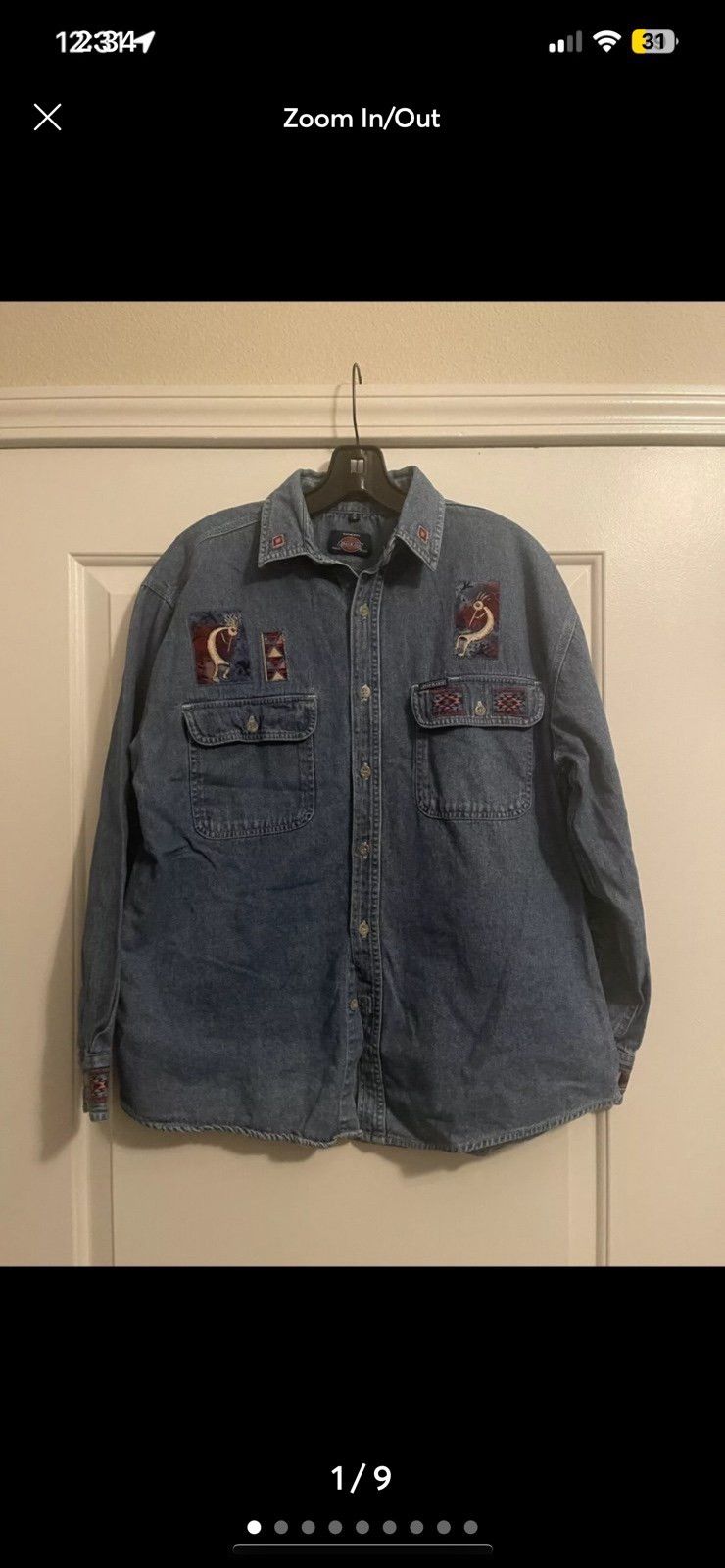 Dickies × Vintage Vintage Women’s M Dickies Embroidered Denim Jean Jacket Size M / US 6-8 / IT 42-44 - 1 Thumbnail