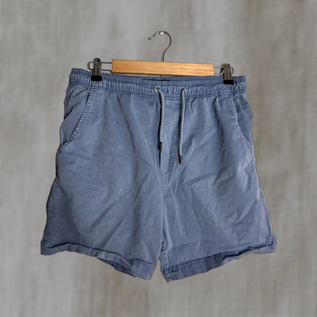 American Eagle Outfitters American Eagle Mens Small Blue Drawstring Shorts Cotton Lyocell 30x6 Size US 29 - 1 Thumbnail