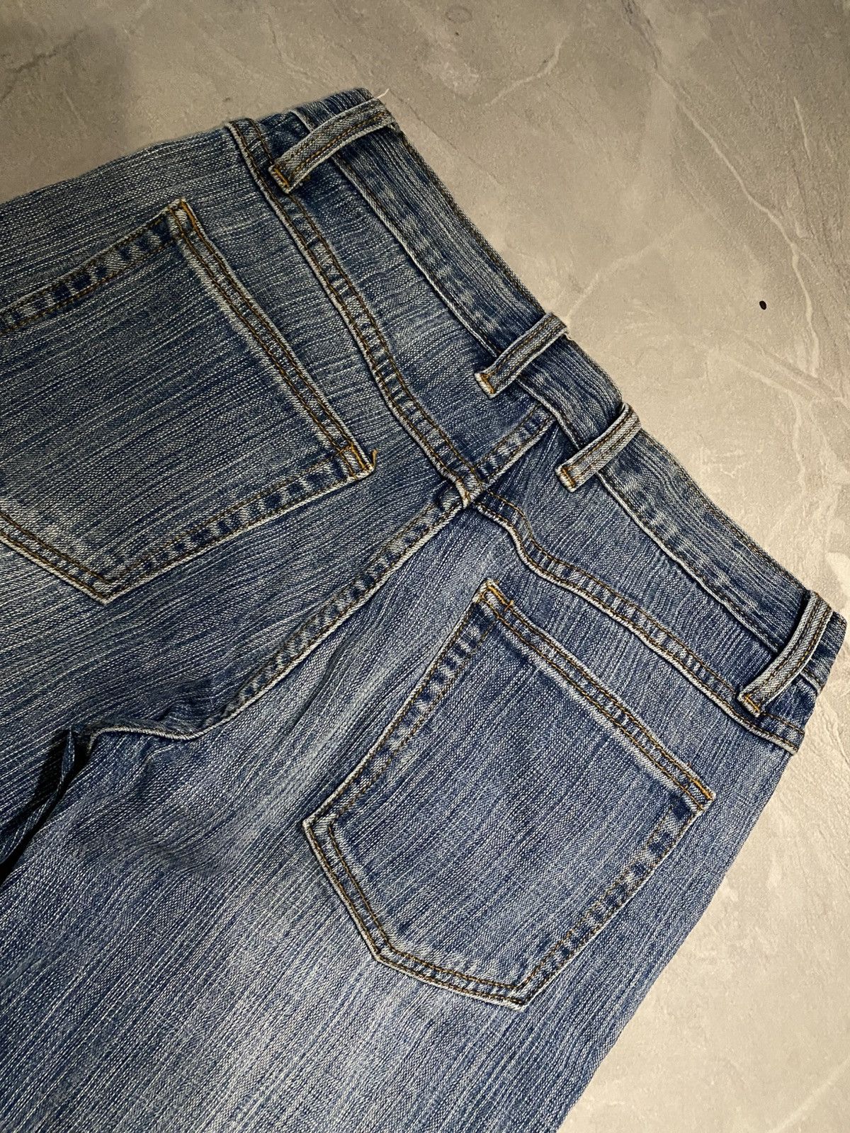Vintage CRAZY Faded Avant Garde Washed Flared/Hysteric Glamour Style Size US 28 / EU 44 - 6 Thumbnail