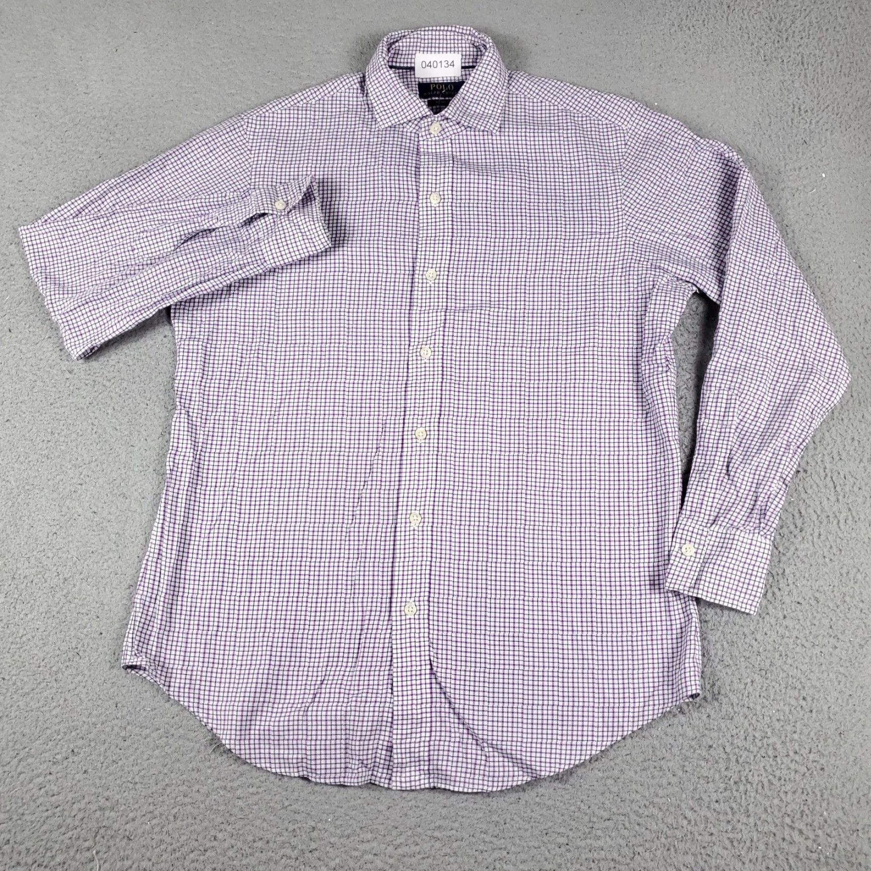 Ralph Lauren Ralph Lauren Shirt Adult Small Purple Check Button-Up Long Sleeve Cotton Mens Size US S / EU 44-46 / 1 - 2 Thumbnail