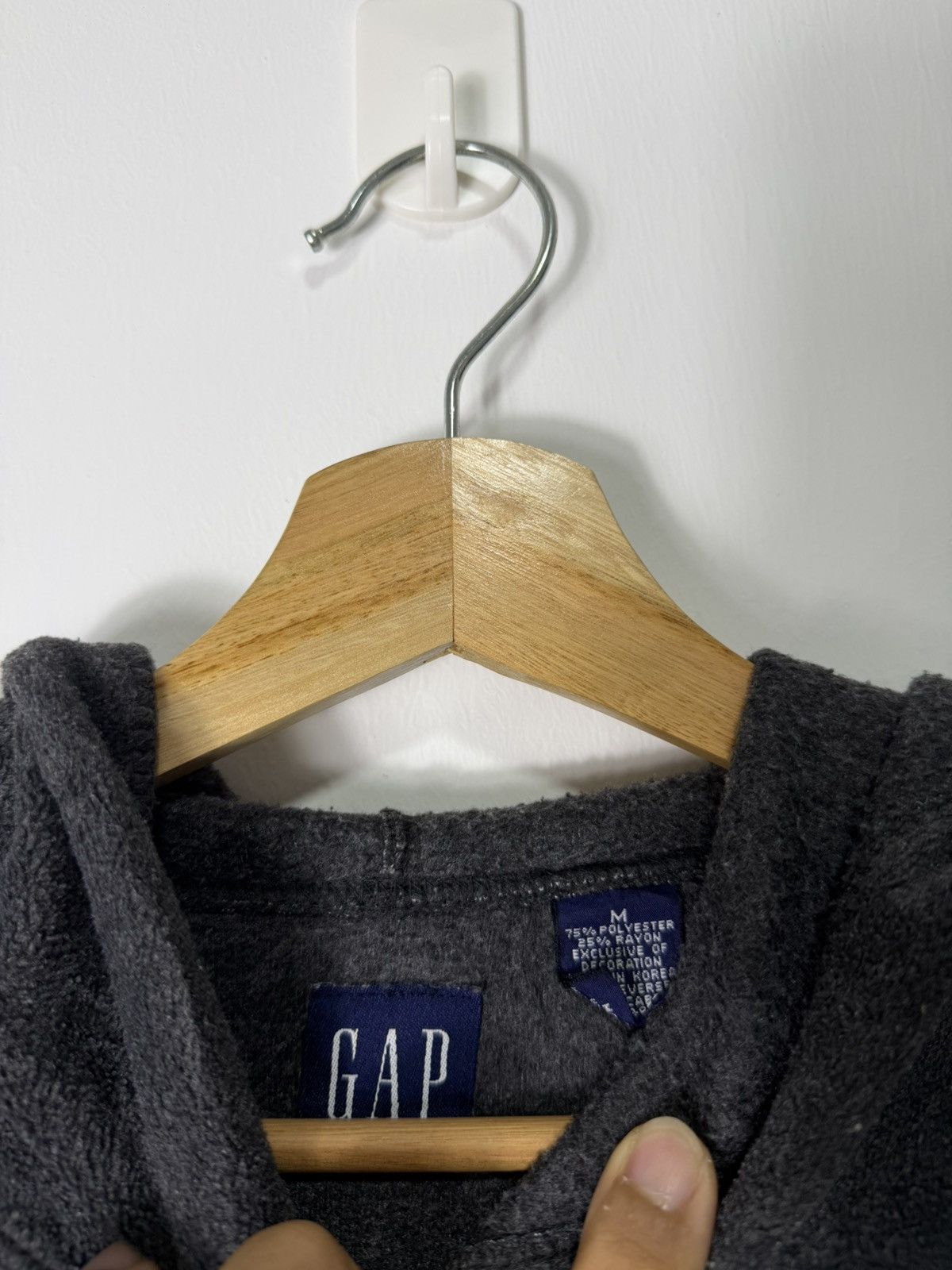 Gap Vintage OG Gap Fleece Hoodie Size US L / EU 52-54 / 3 - 3 Thumbnail