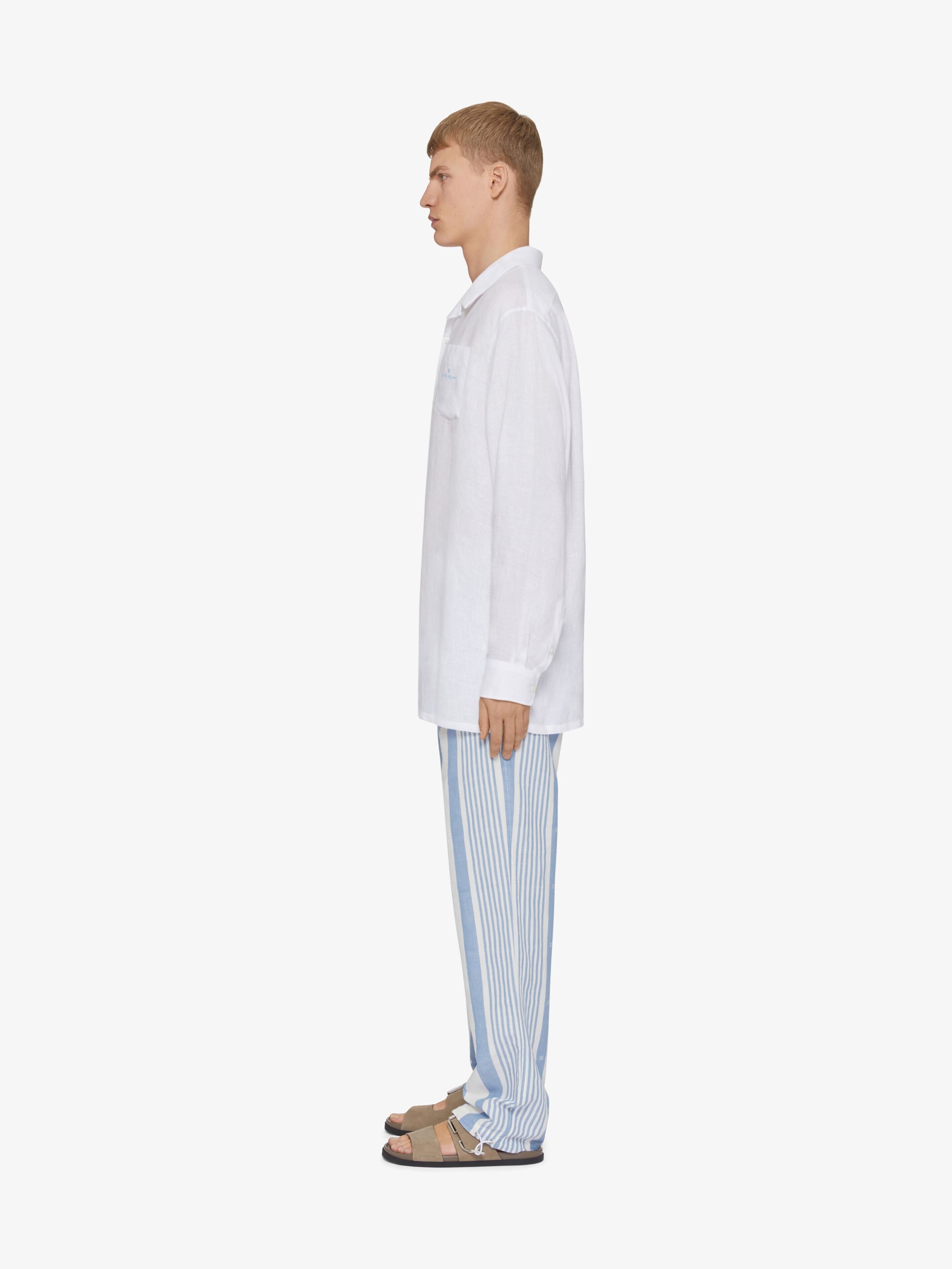 Givenchy o1w1db10925 Base Long Sleeve Shirt in White Size US L / EU 52-54 / 3 - 3 Thumbnail