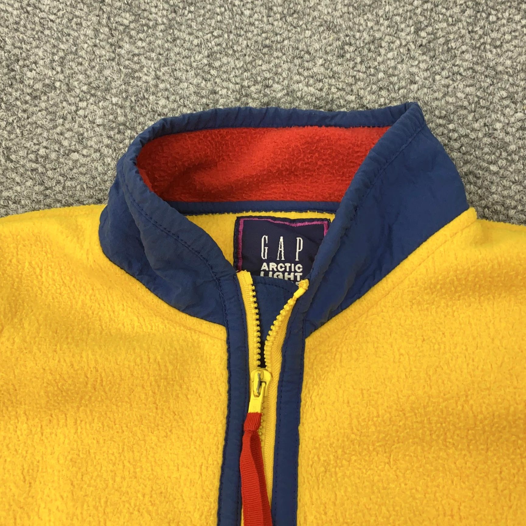 Gap VINTAGE GAP Jacket Mens Medium Yellow Arctic Light Fleece Full Zip Retro 90s Outdoor Size US M / EU 48-50 / 2 - 4 Thumbnail