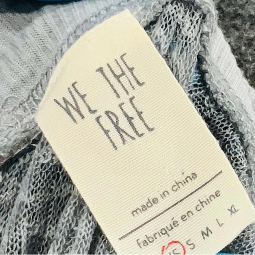 Designer We The Free Stylish V-Neck Oversized Sweater Size XS / US 0-2 / IT 36-38 - 3 Thumbnail