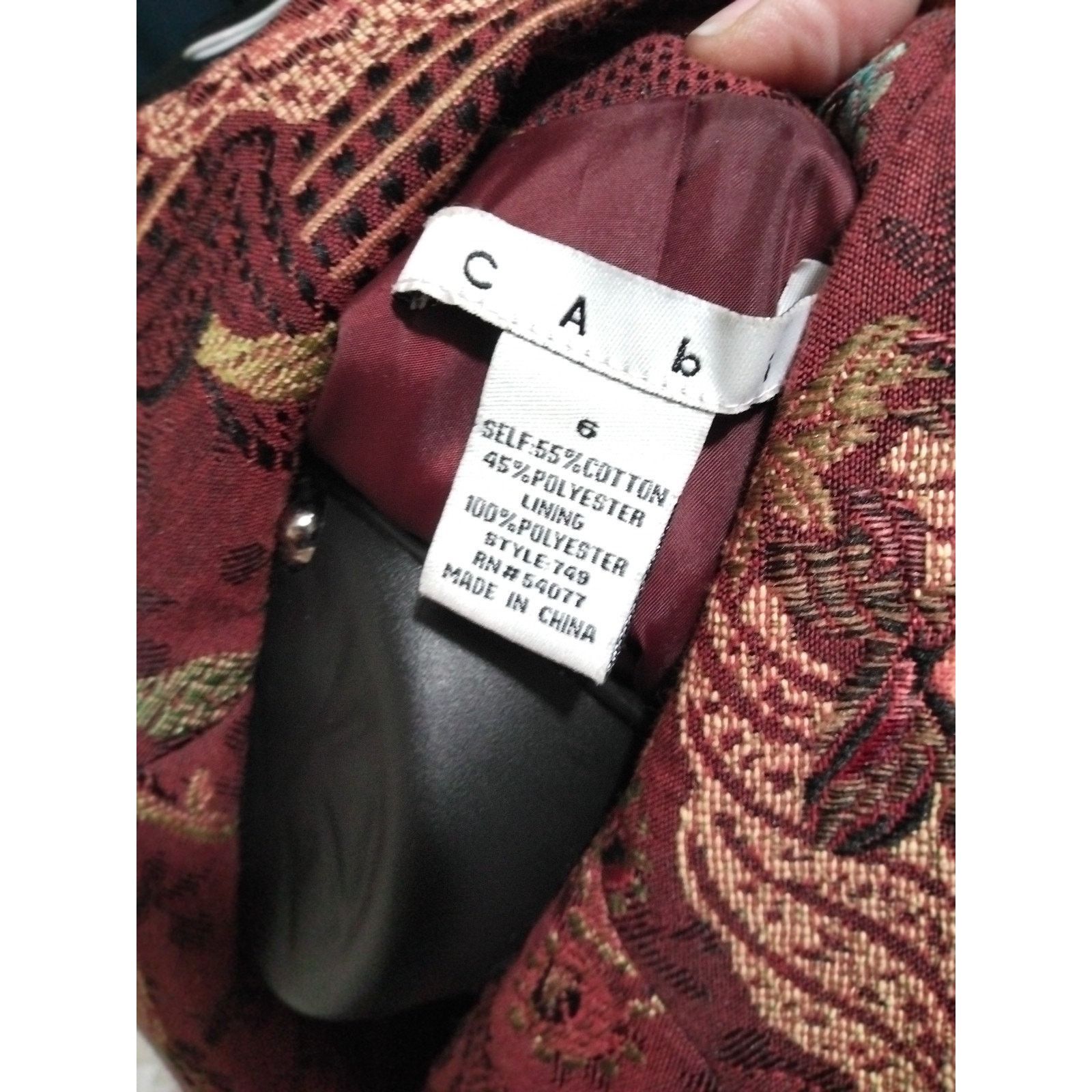 Other CABI Mulberry Tapestry Coat. Size 6 in Excellent Condition. Size M / US 6-8 / IT 42-44 - 9 Thumbnail