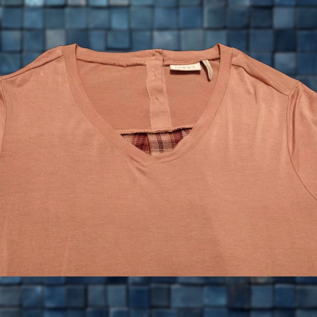 Vintage VINTAGE LOGO by Lori Goldstein Womens Blouse Shirt Tunic Top Long Sleeve Pink V-Neck Rayon Size S / US 4 / IT 40 - 1 Thumbnail