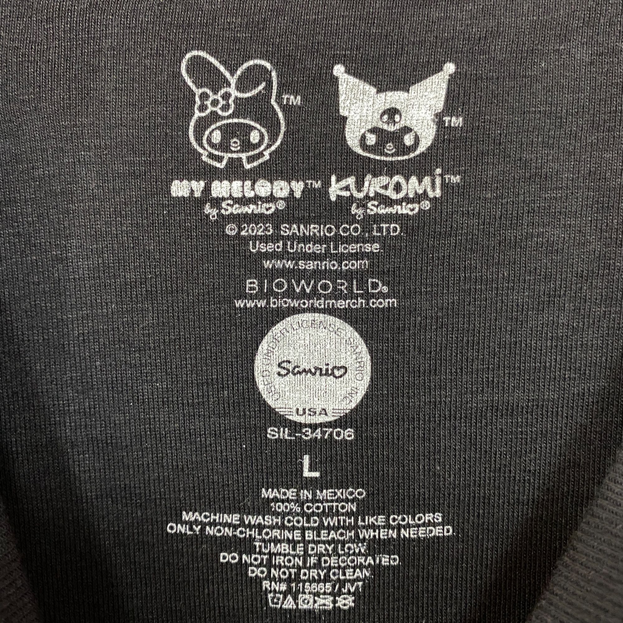 Anime My Melody and Kuromi Airbrush Kawaii Sanrio Crop Top L Size L / US 10 / IT 46 - 4 Thumbnail