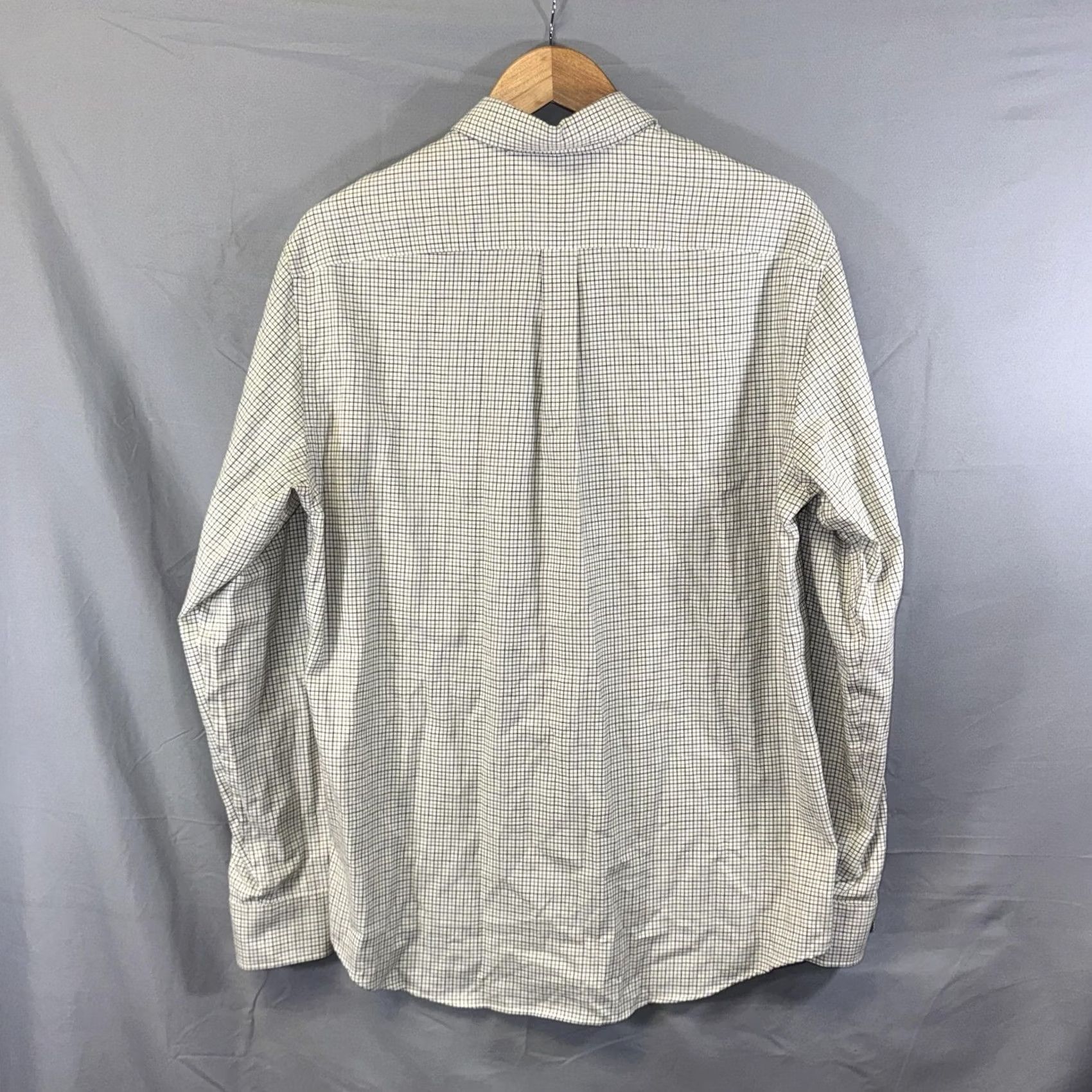 J.McLaughlin J. McLaughlin Shirt Mens Medium White Green Check Button-Down Cotton Casual Size US M / EU 48-50 / 2 - 2 Thumbnail
