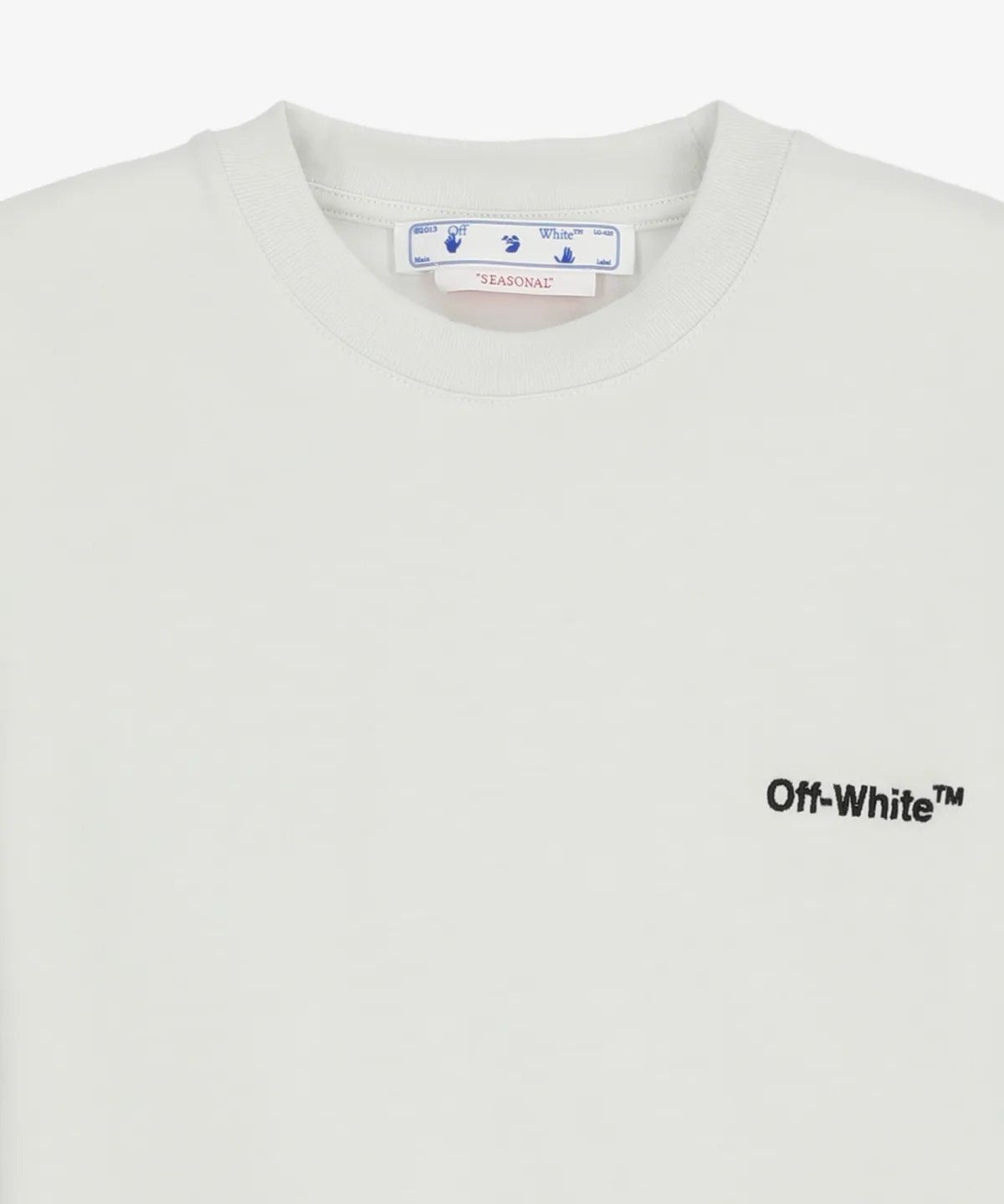 Off-White o1gr1nt0325 Helvetica Cropped T-Shirt in White Size S / US 4 / IT 40 - 3 Thumbnail