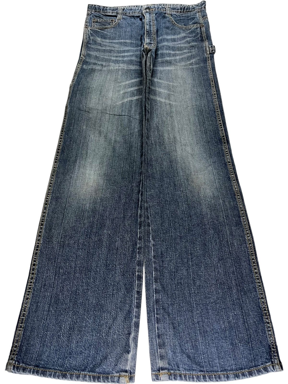 Japanese Brand SALES🔥Vintage Japanese Faded Wash Carpenter Loose Jeans Size US 30 / EU 46 - 1 Thumbnail