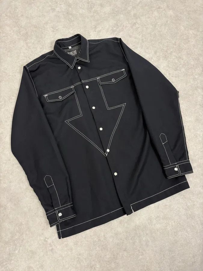 Marithe + Francois Girbaud 2000s Marithé + François Girbaud Black Signature Overshirt Jacket Size US M / EU 48-50 / 2 - 4 Thumbnail