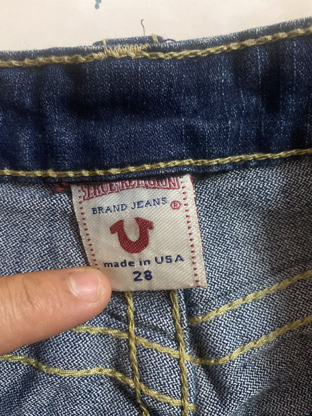 True Religion × Vintage Flared TRUE RELIGION Embroidered Back Pocket Denim Size US 28 / EU 44 - 14 Thumbnail