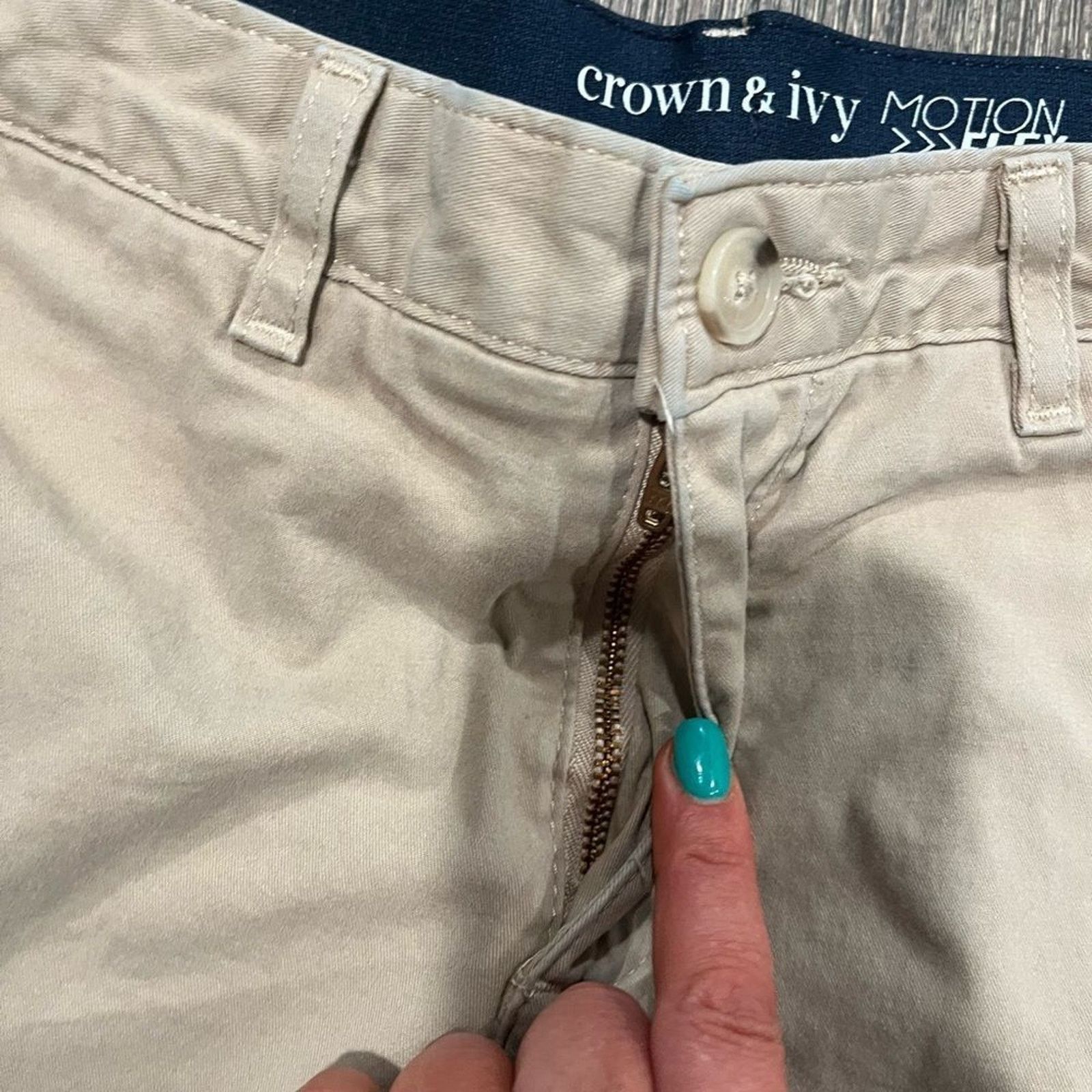Vintage Crown & Ivy Boys Youth Motion Flex Shorts Flat Khaki16R Size US 32 / EU 48 - 4 Thumbnail