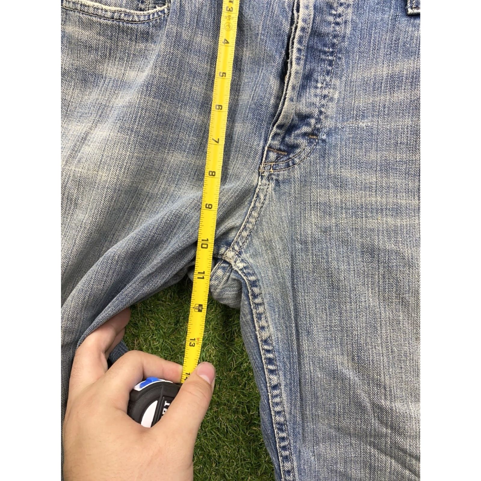 BKE VINTAGE BKE Jaxon Jeans Boot Cut Mid Rise 36x31 Light Wash Denim Men’s Regular 36 Blue Cowboy Theme Jeans - 5-Pocket Button Fly Mens Size US 36 / EU 52 - 4 Thumbnail